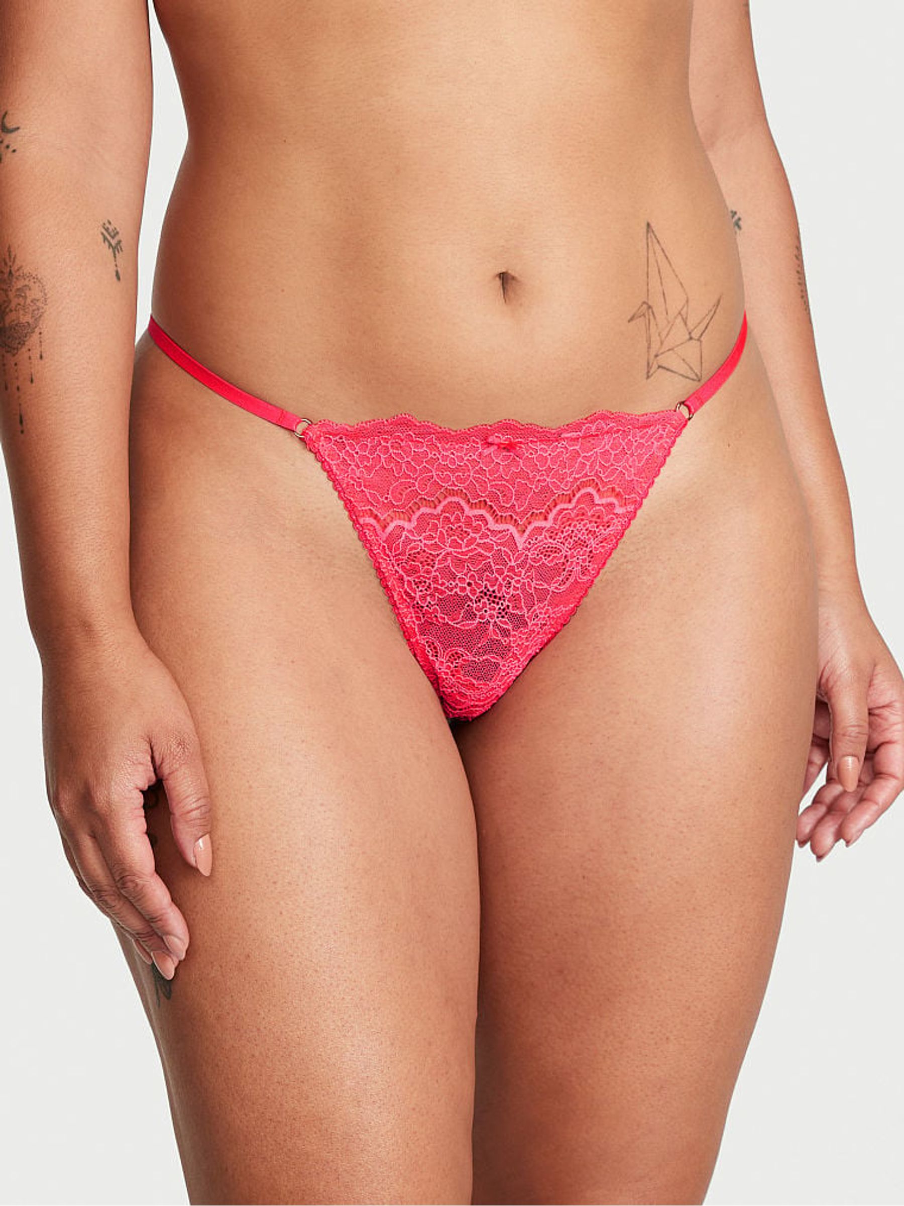 Hottie Pink Lace G String Knickers - Image 1 of 3