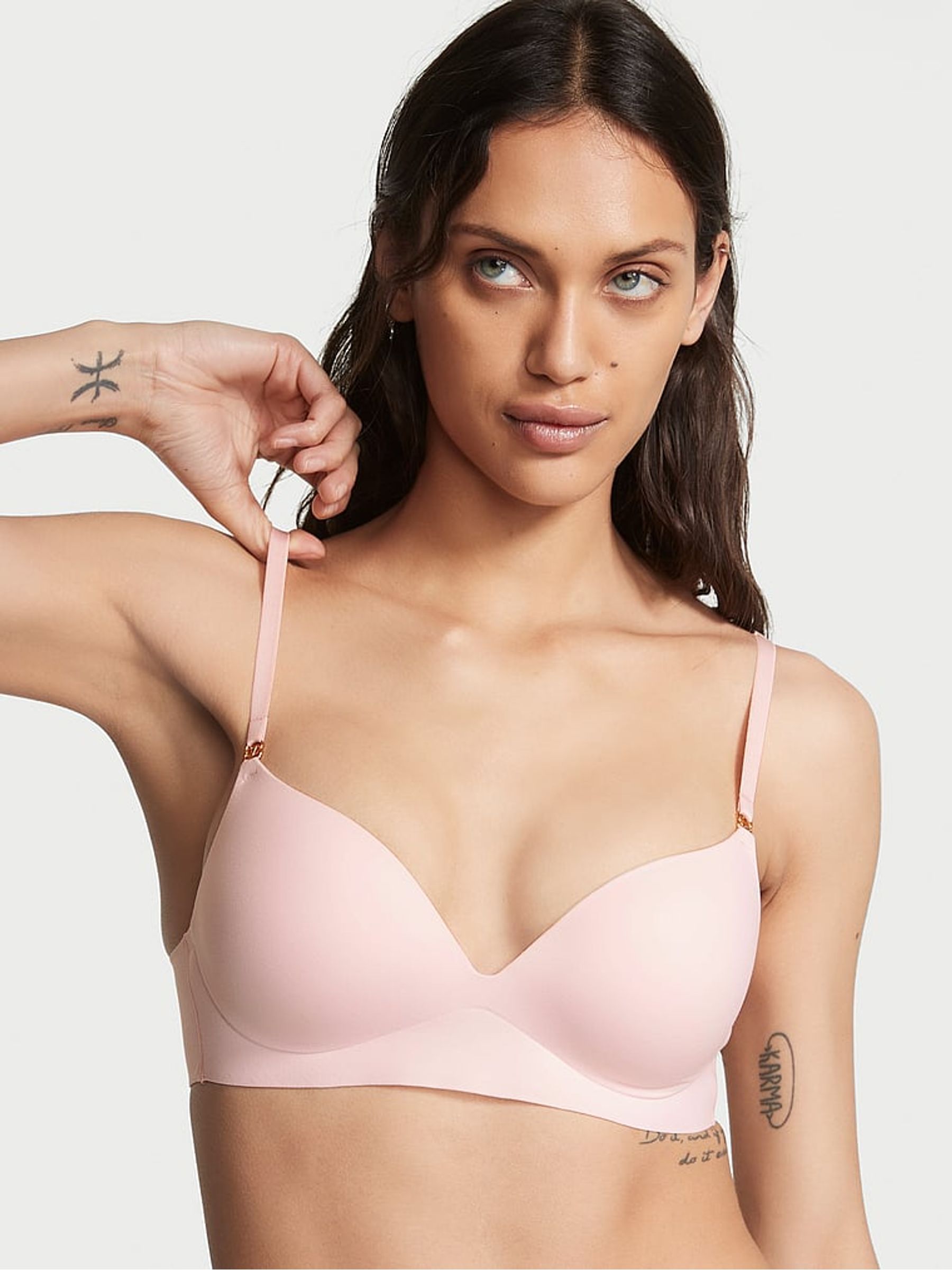 Purest Pink Smooth Non Wired Push Up Bra - Image 1 of 2