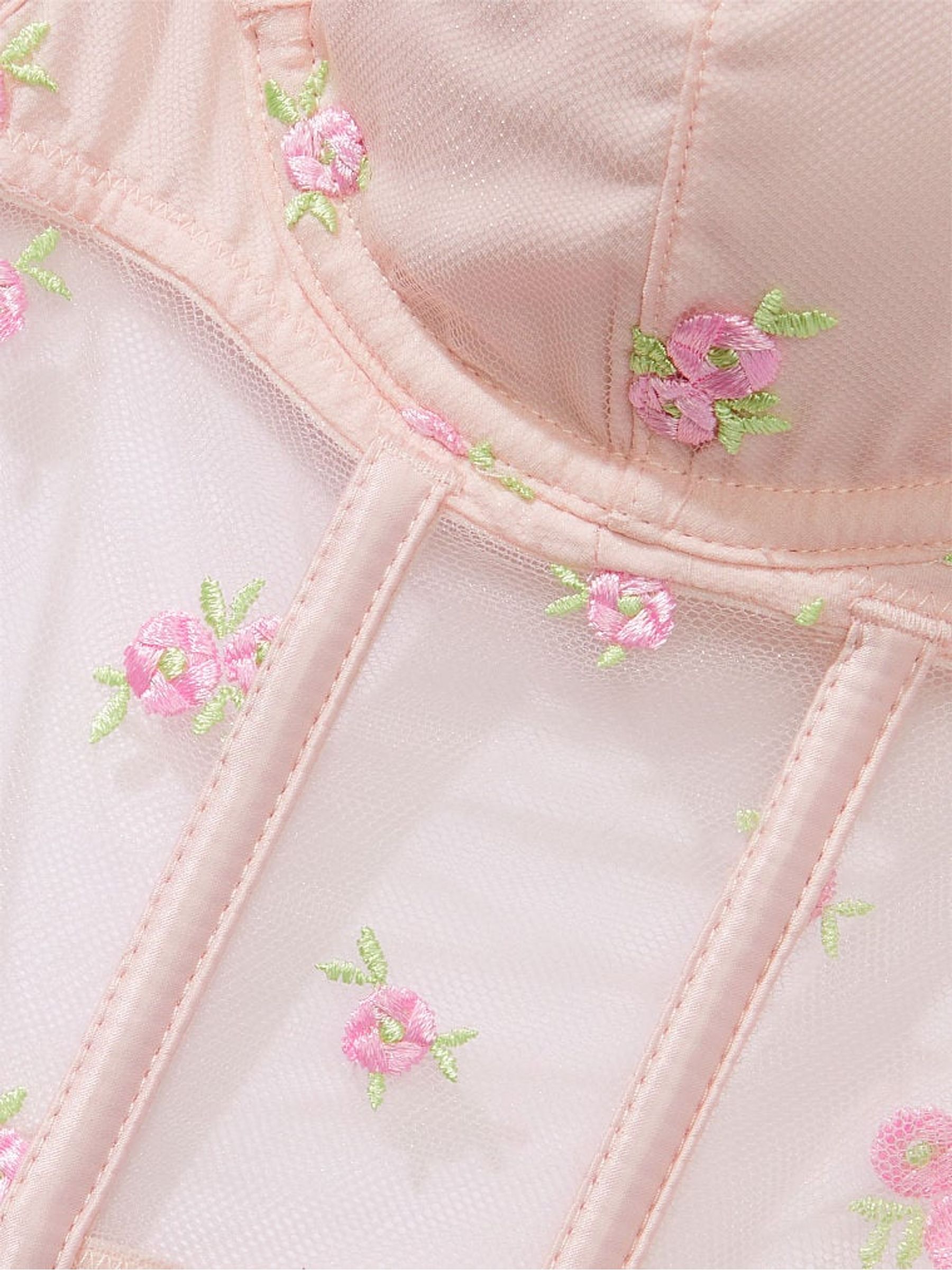 Rosebud Pink Corset Bra - Image 5 of 5
