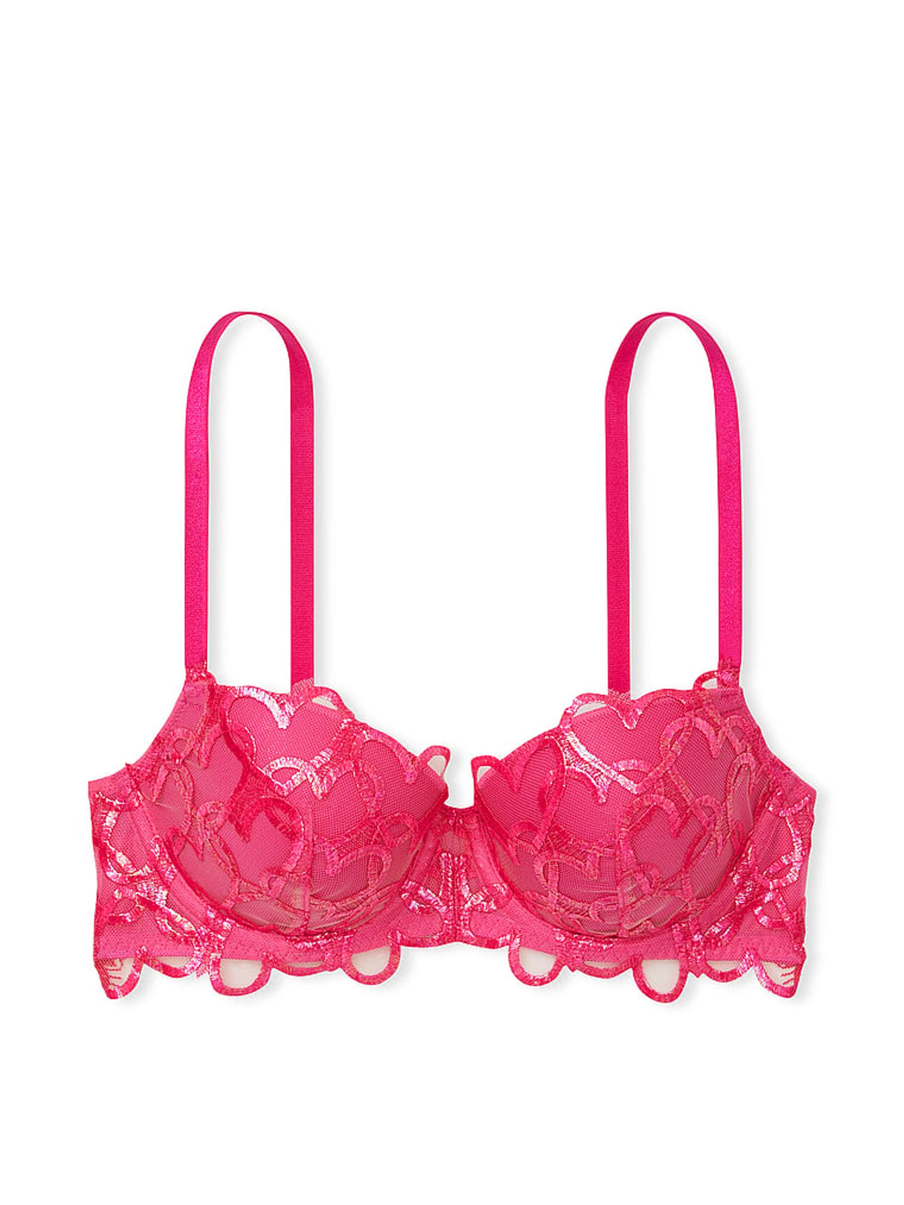 Forever Pink Hearts Lightly Lined Demi Bra - Image 3 of 3
