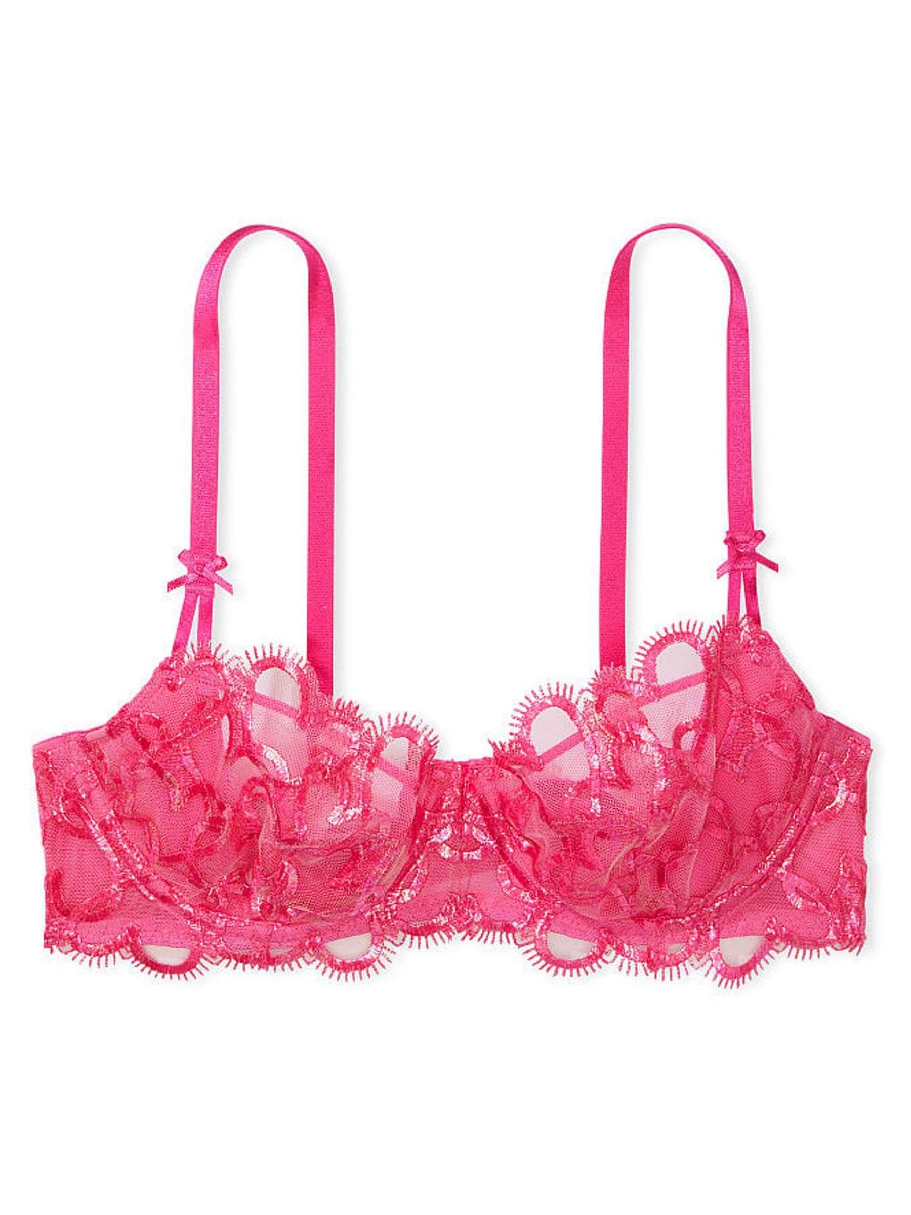 Forever Pink Hearts Unlined Balcony Bra - Image 3 of 3