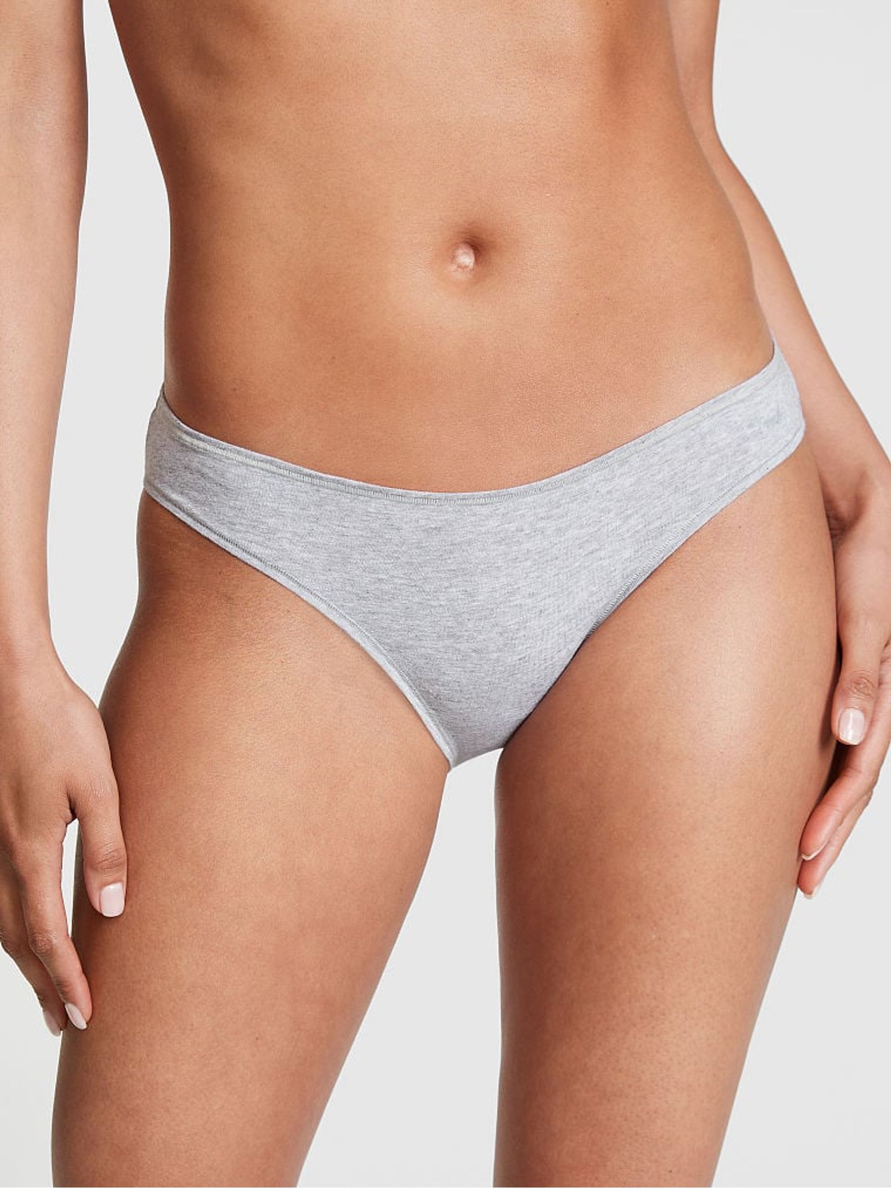 Medium Heather Grey Bikini Knickers - Image 1 of 4