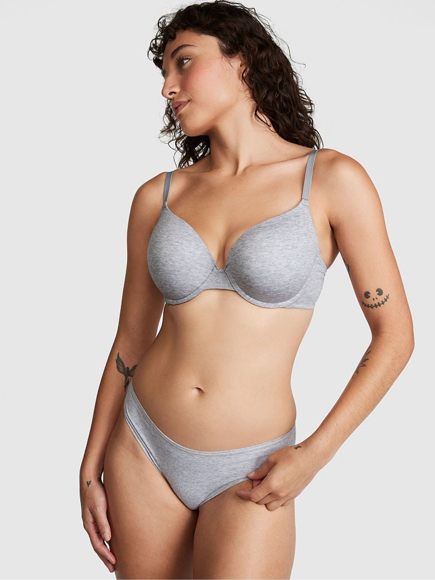 Medium Heather Grey Bikini Knickers - Image 3 of 4