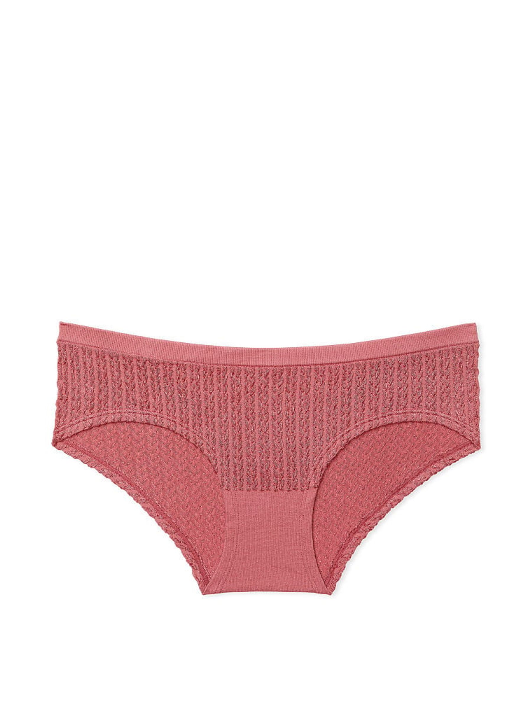 Soft Begonia Pink Cable Knit Seamless Hipster Knickers - Image 1 of 1