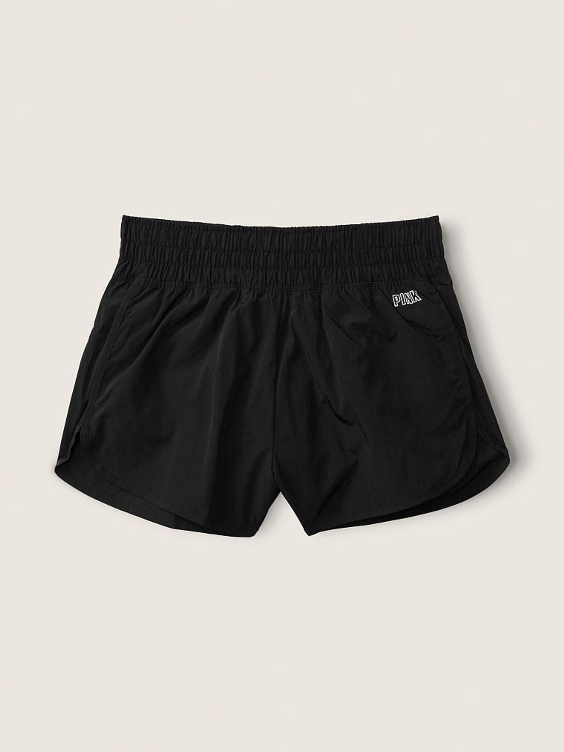 Pure Black High Waist Running Shorts - Image 4 of 4