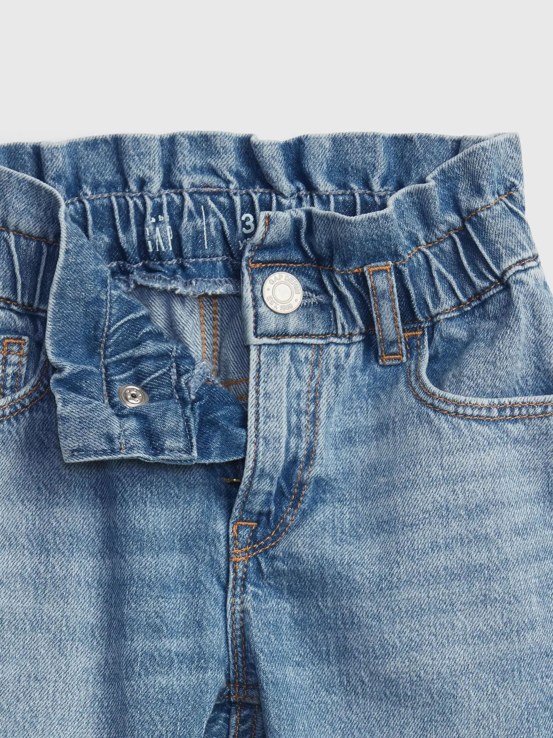 Mid Wash Blue Pull On Ruffle Mom Jeans (Newborn-5yrs) - Image 3 of 4