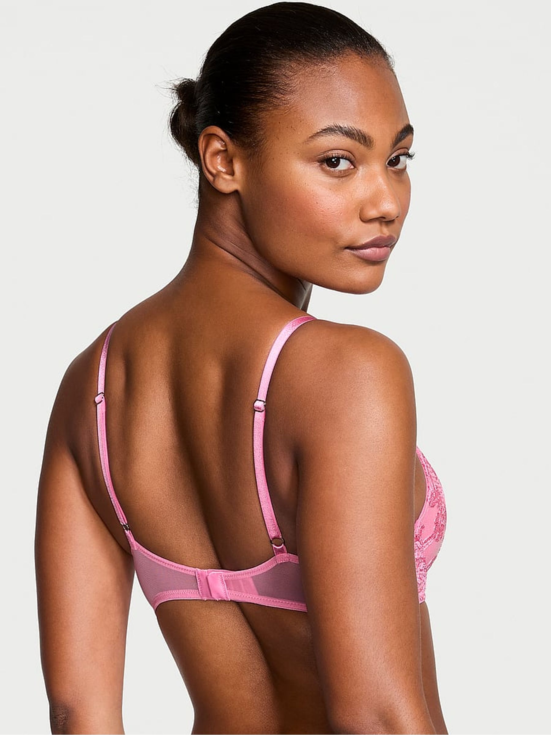 Pink Tickled Push Up Boho Floral Bra - Image 2 of 3