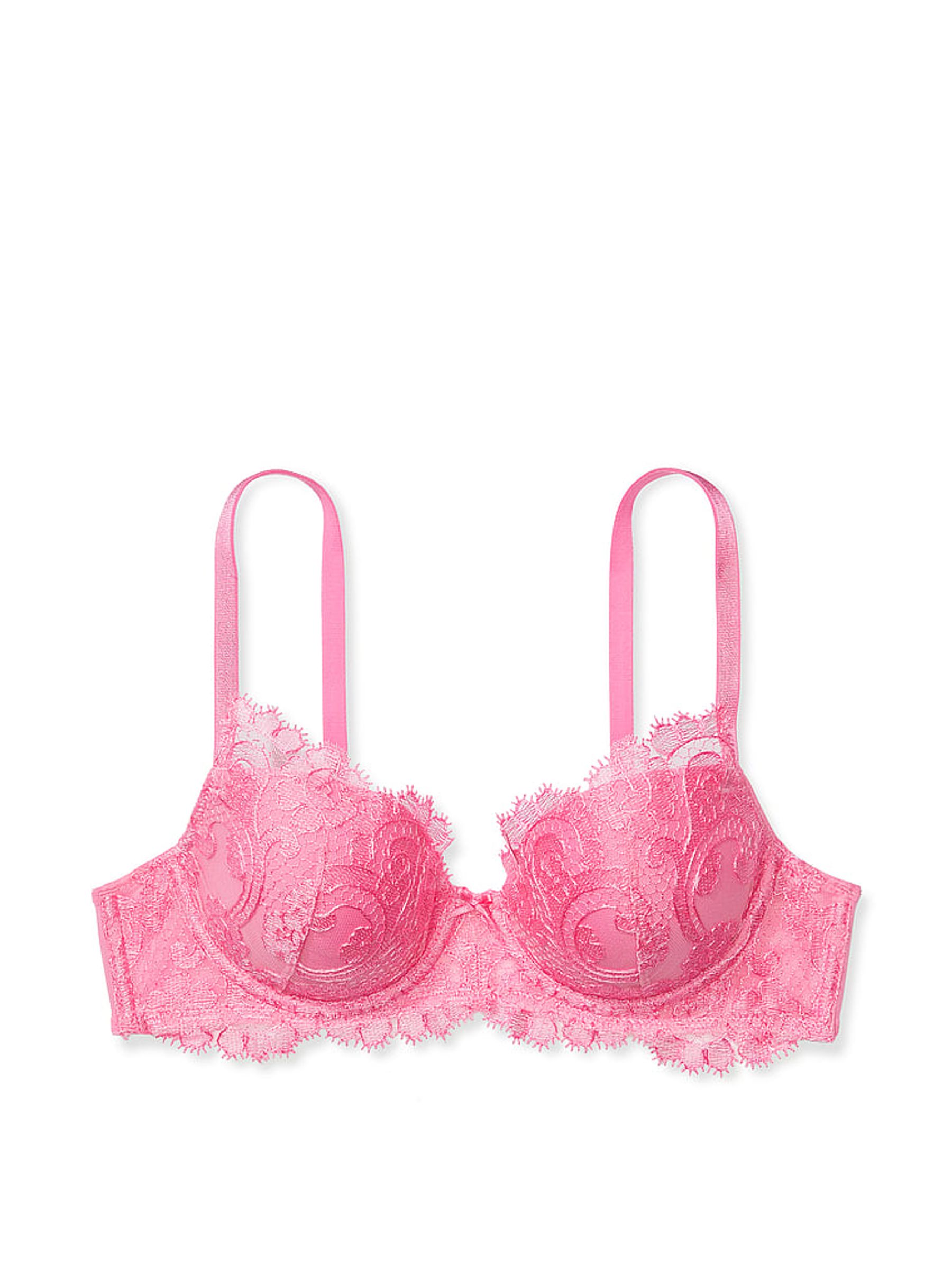 Pink Tickled Boho Floral Lightly Lined Demi Boho Floral Bra - Image 4 of 4