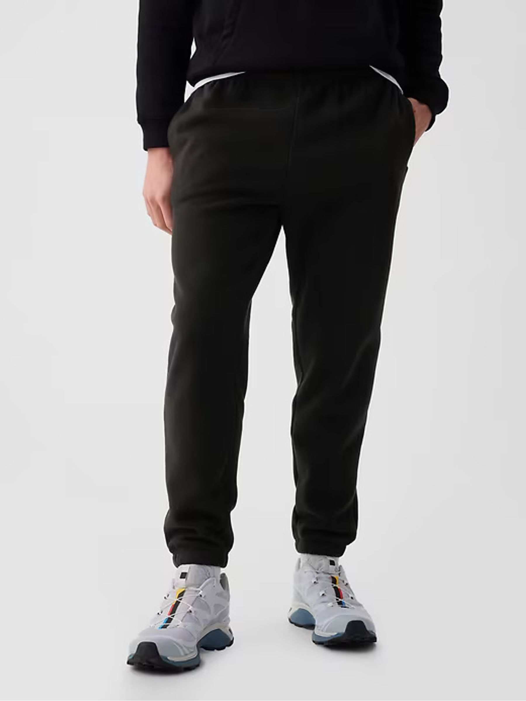 Black Vintage Soft Fleece-Lined Joggers - Image 2 of 5