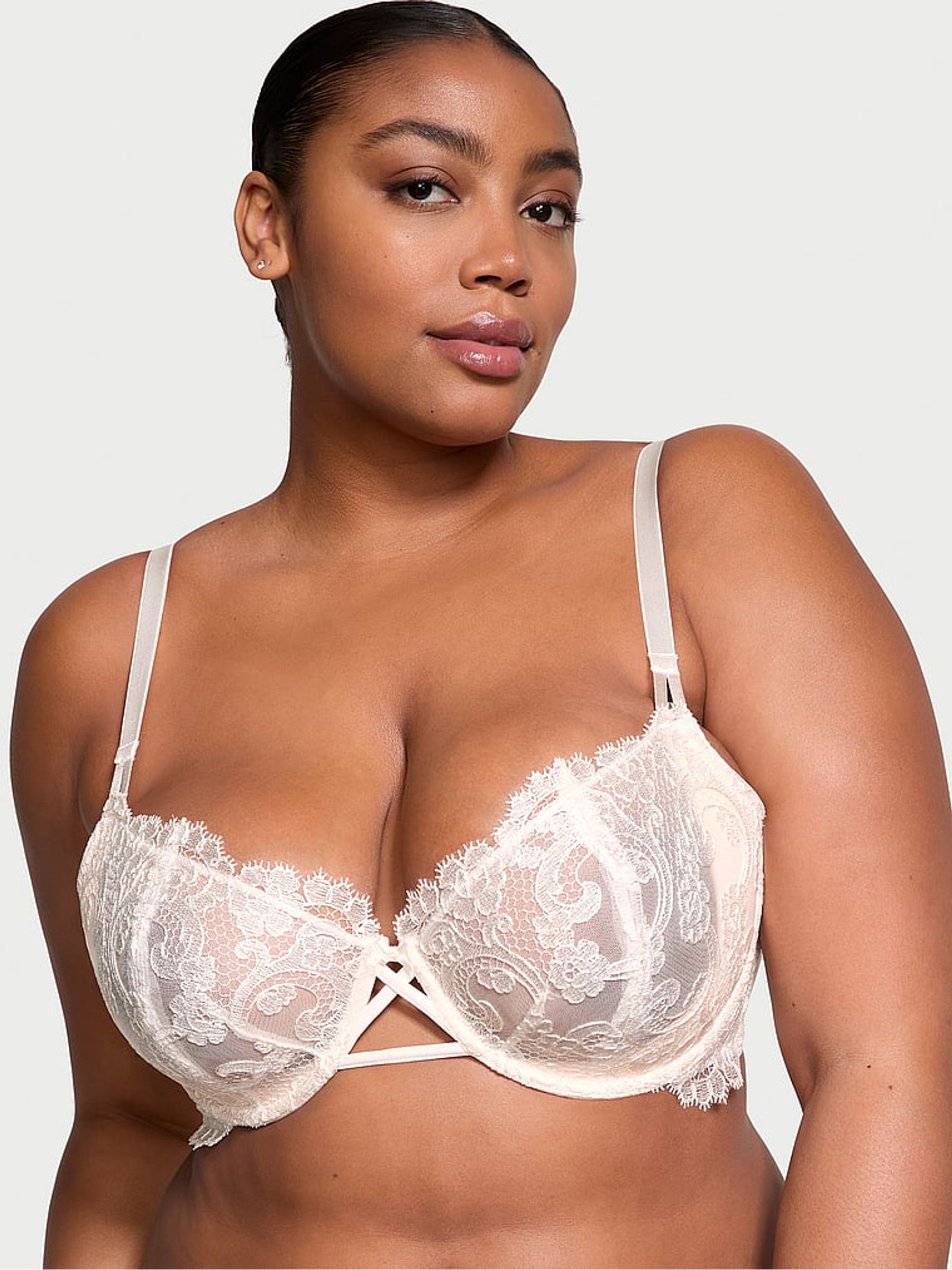 White Coconut Boho Floral Unlined Balcony Boho Floral Bra - Image 1 of 3