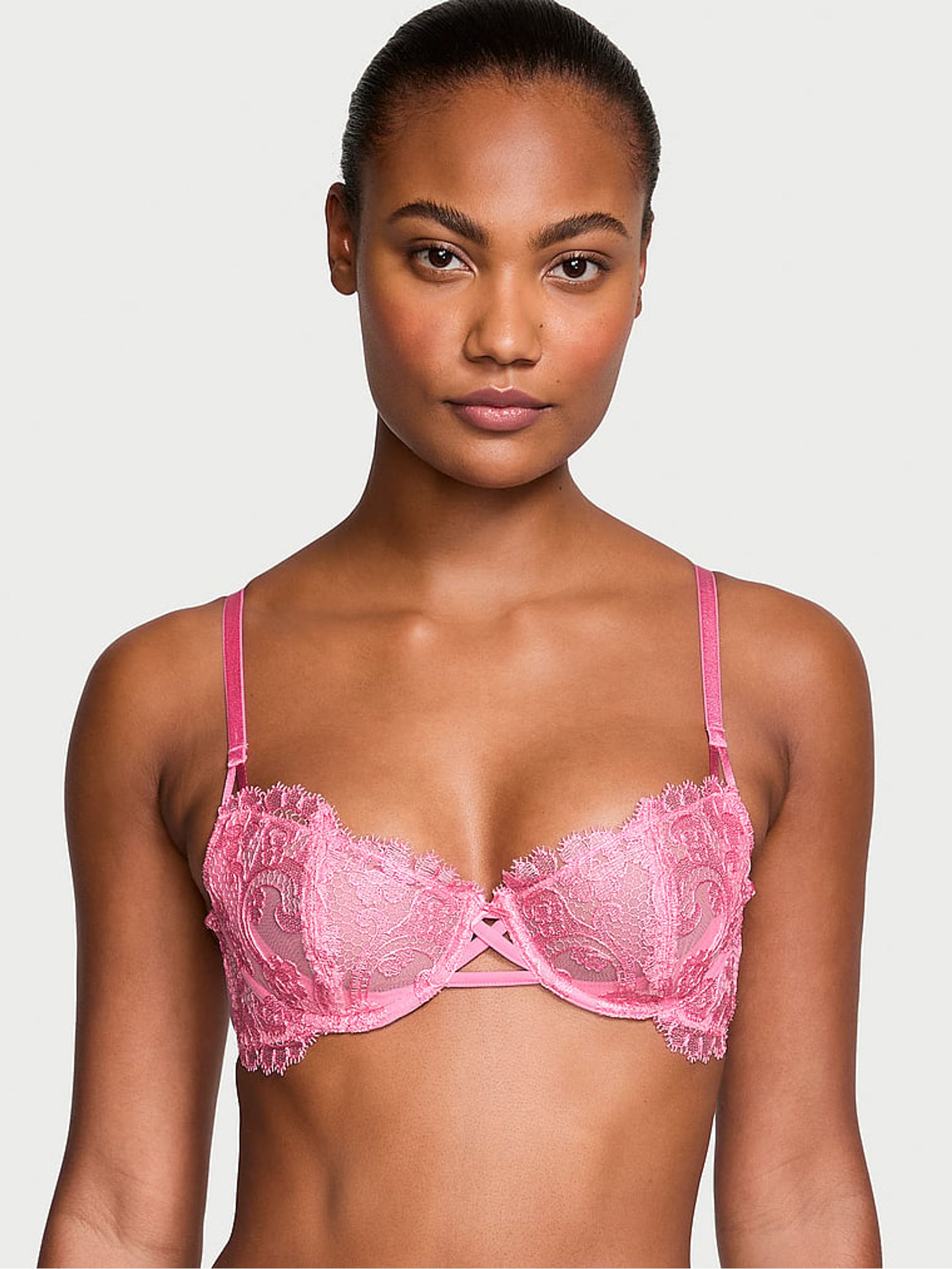 Pink Tickled Boho Floral Unlined Balcony Boho Floral Bra - Image 1 of 3