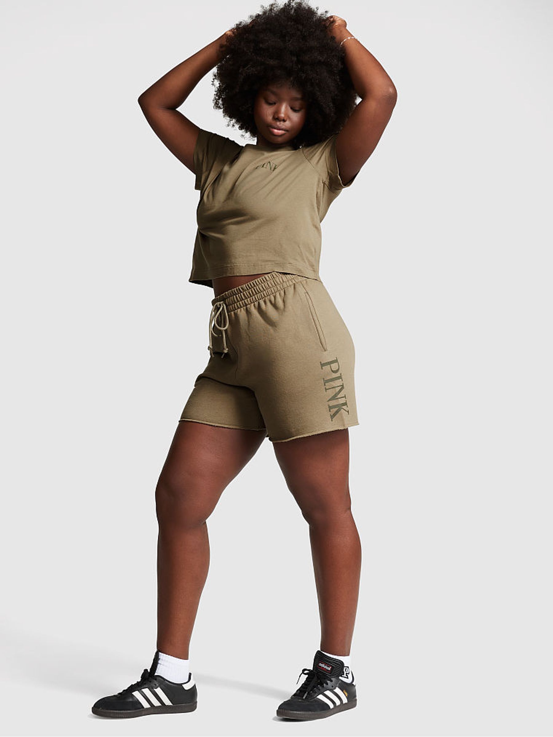 Dusted Olive Green Everyday Fleece Sweat Short - Image 2 of 4