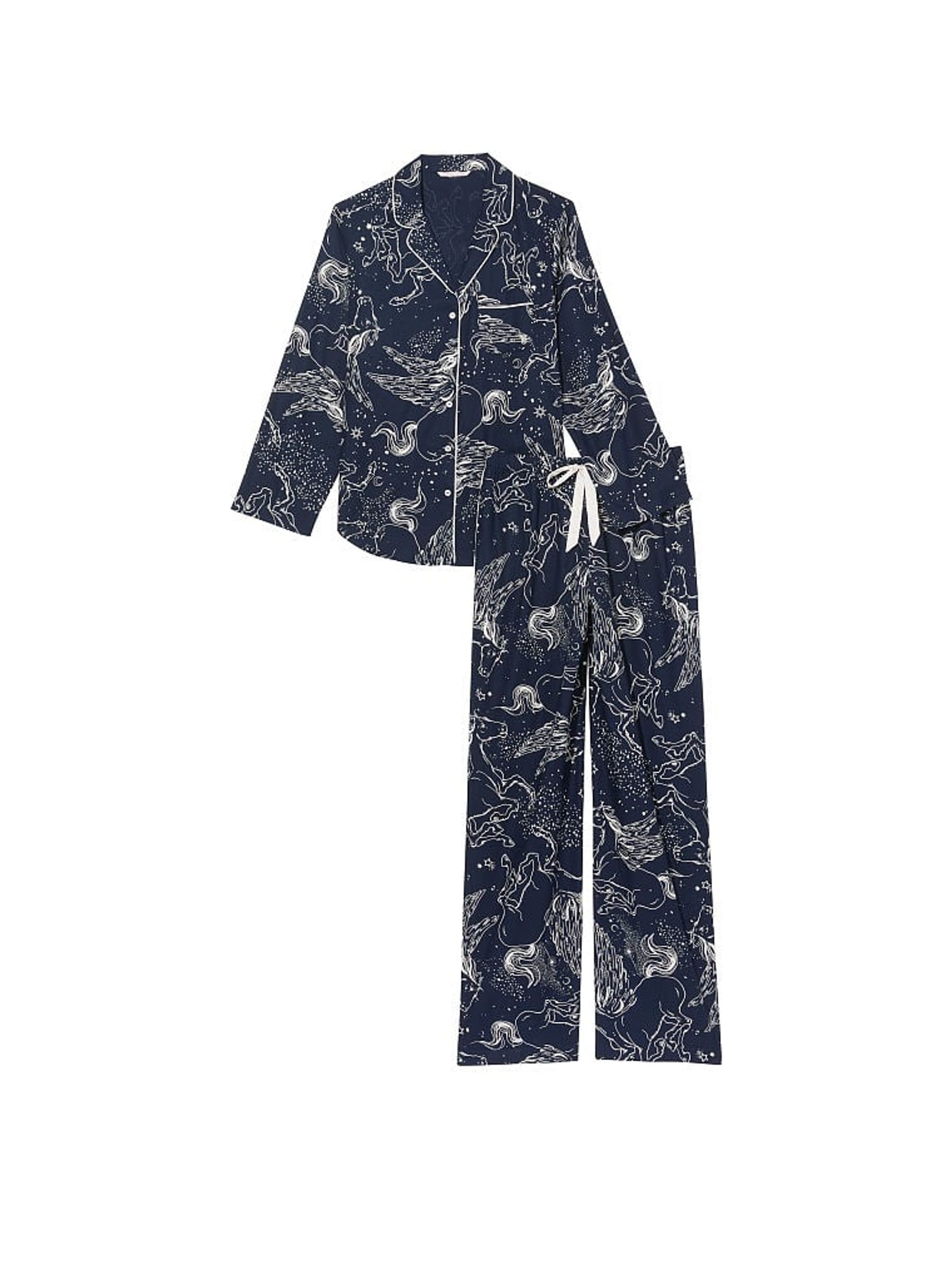 Noir Navy Blue Pegasus Long Pyjamas - Image 3 of 4