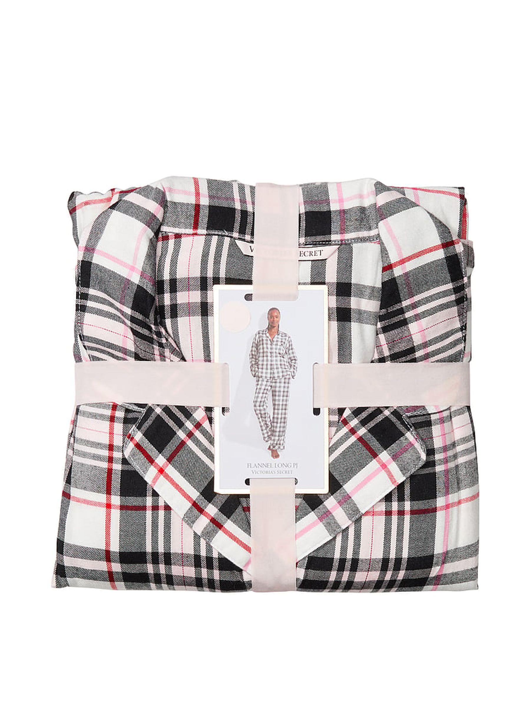 Black Red White Tartan Flannel Long Pyjamas - Image 4 of 4