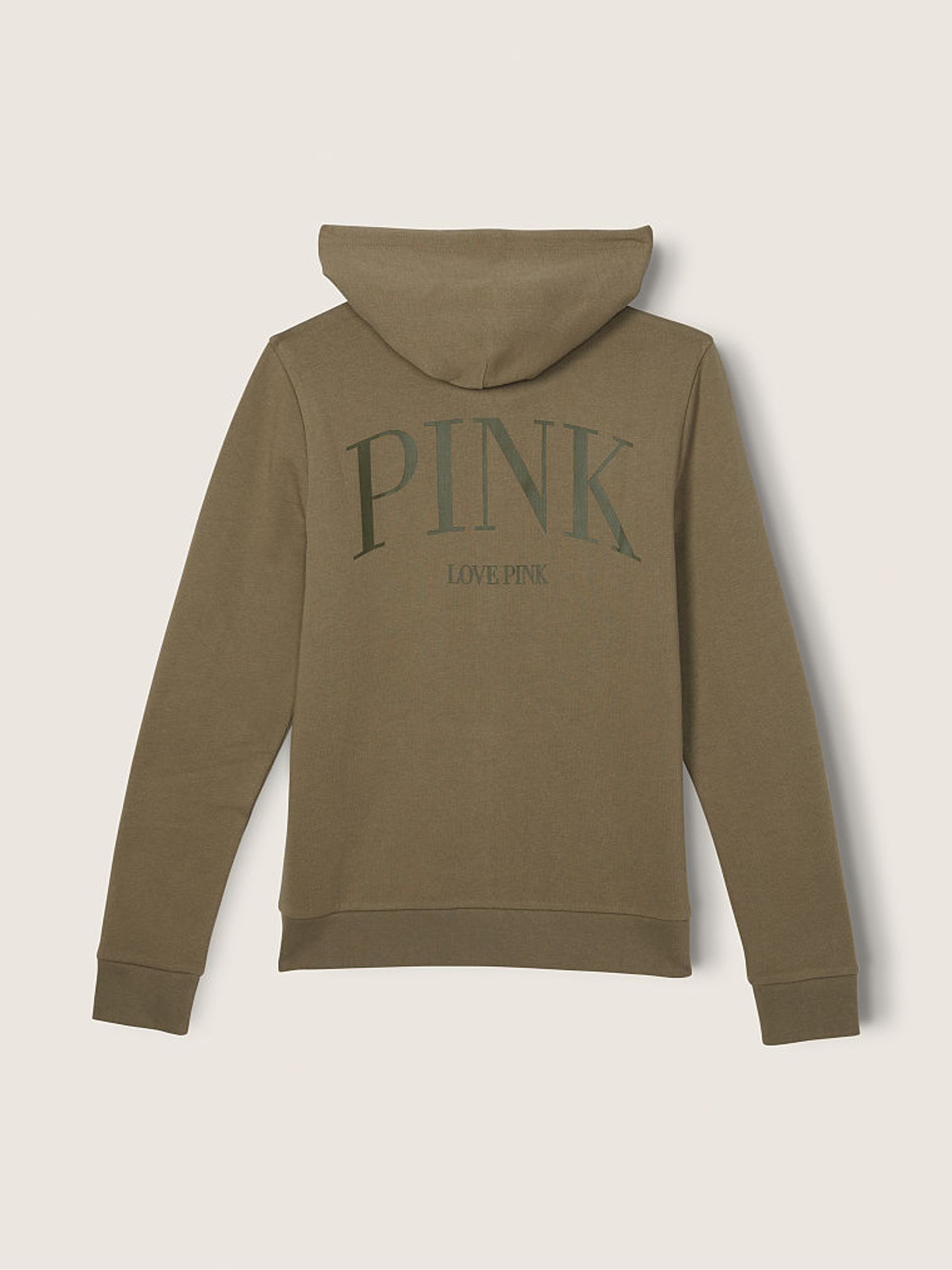 Dusted Olive Green Fleece ZipUp Everyday Hoodie - Image 5 of 5