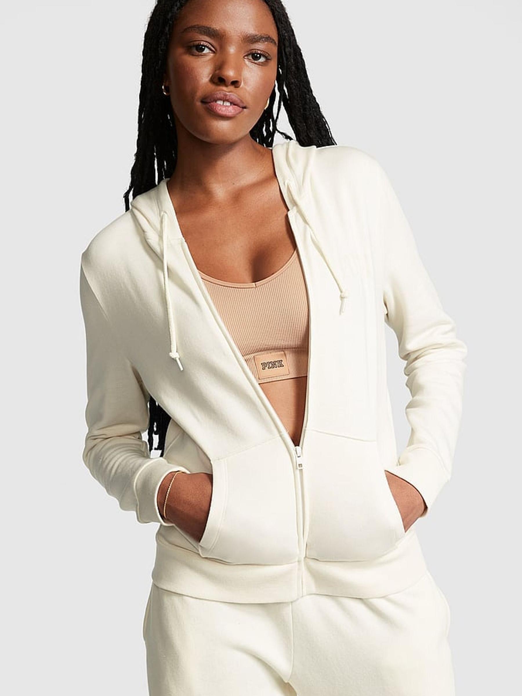 Cream Fleece ZipUp Everyday Hoodie - Image 1 of 5