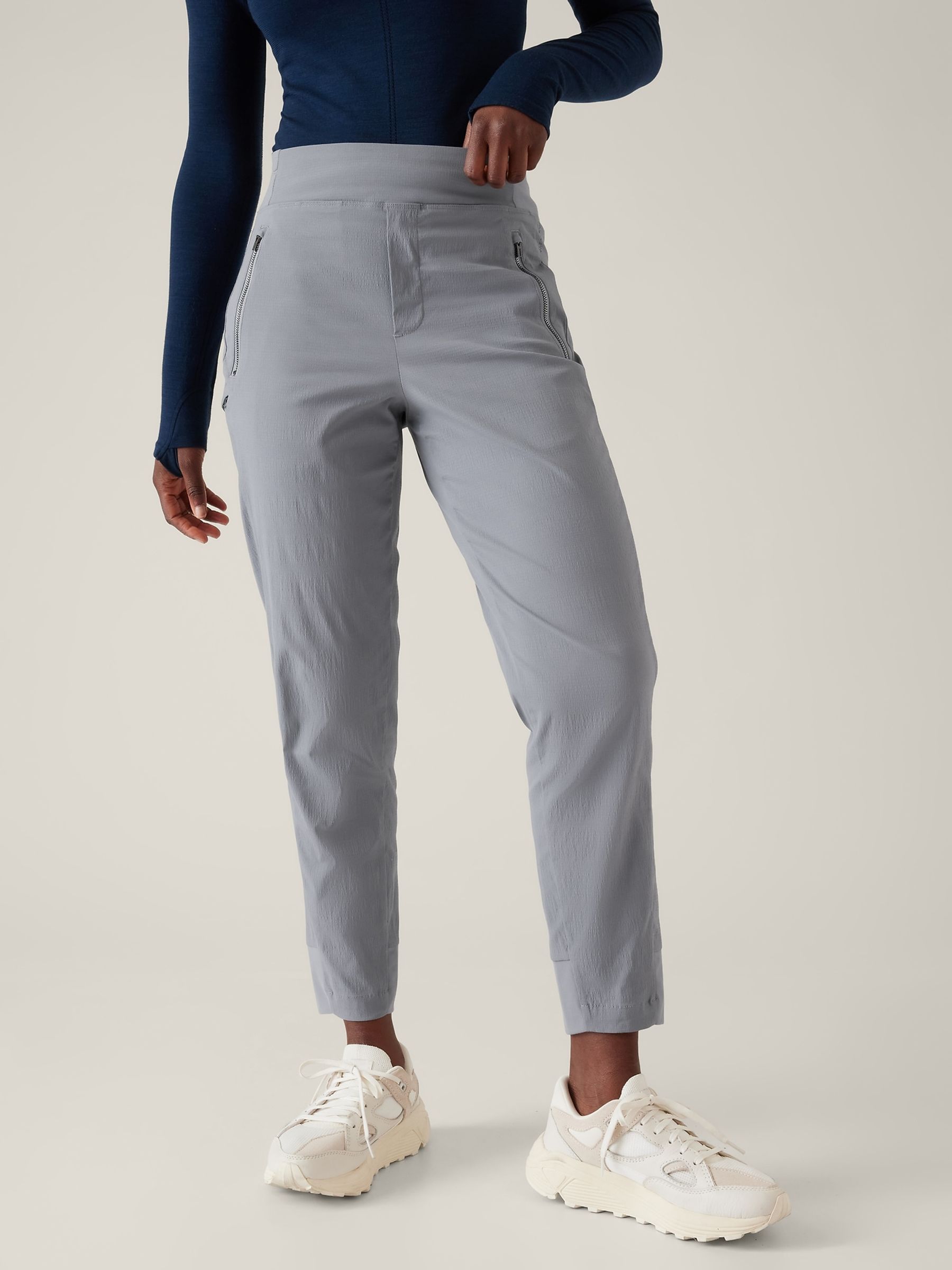 Athleta Blue Trekkie Lightweight Ripstop Walking Joggers - Image 1 of 4