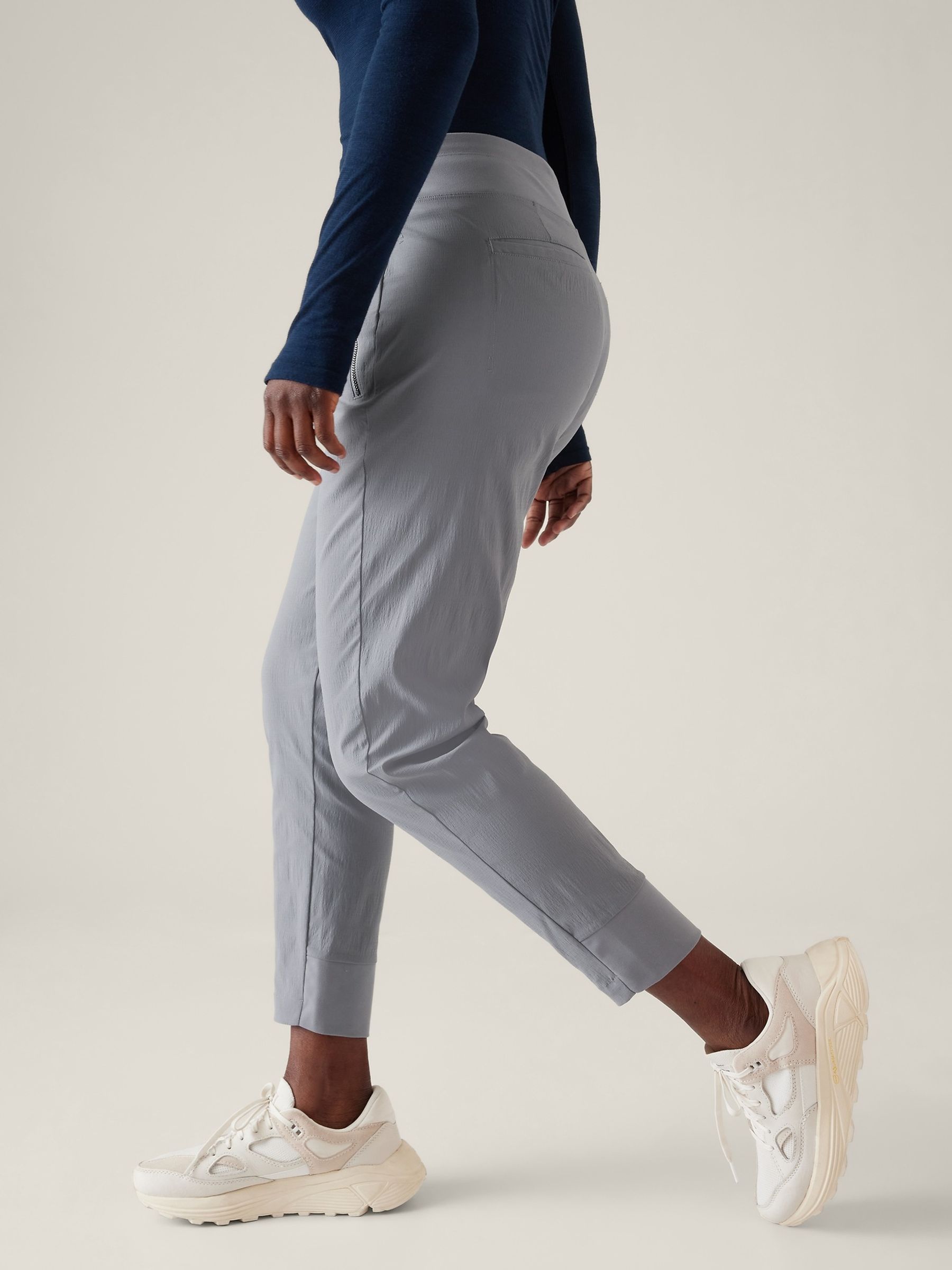 Athleta Blue Trekkie Lightweight Ripstop Walking Joggers - Image 3 of 4