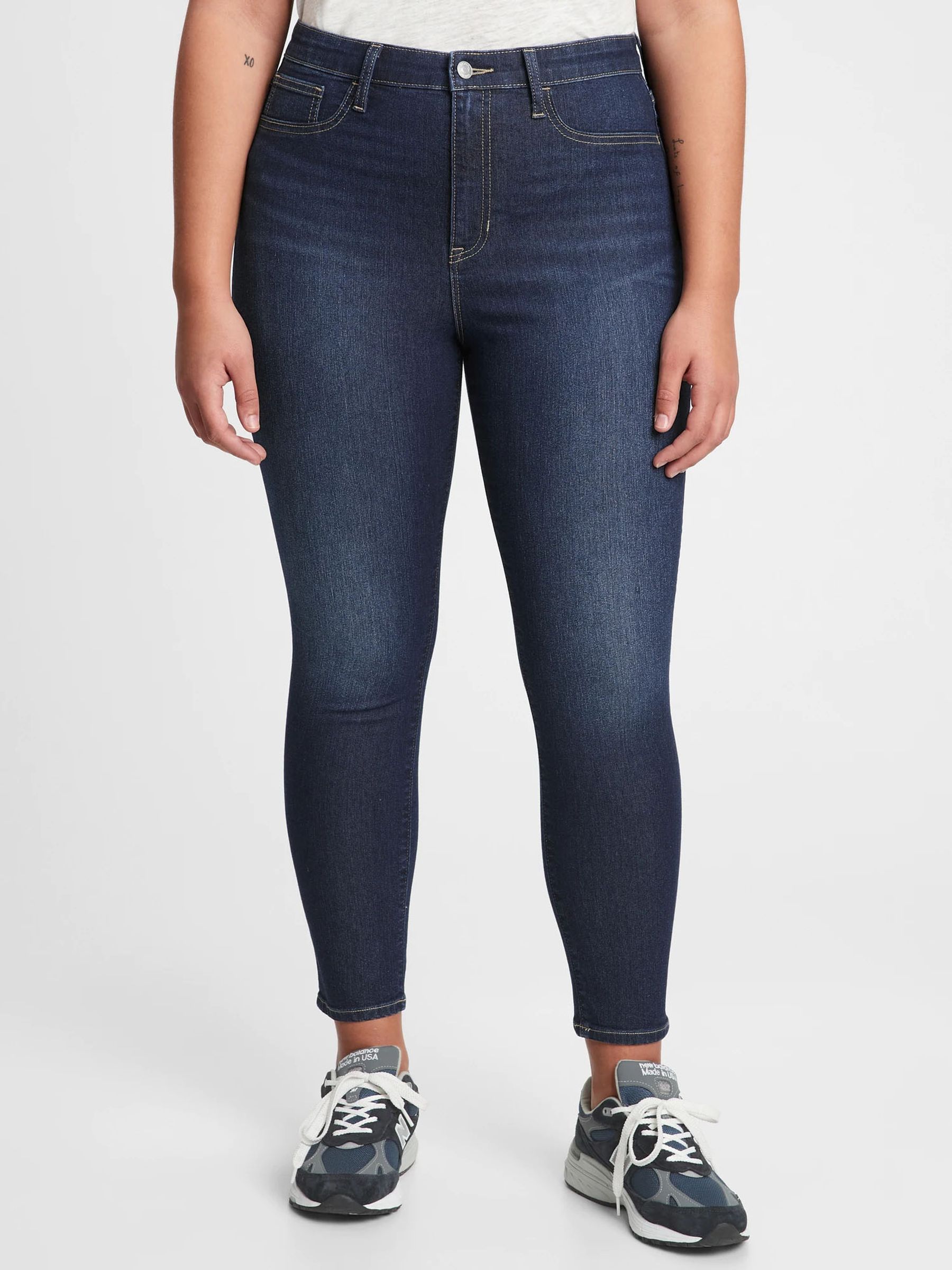 Dark Blue High Waisted Stretch Jeggings - Image 2 of 8