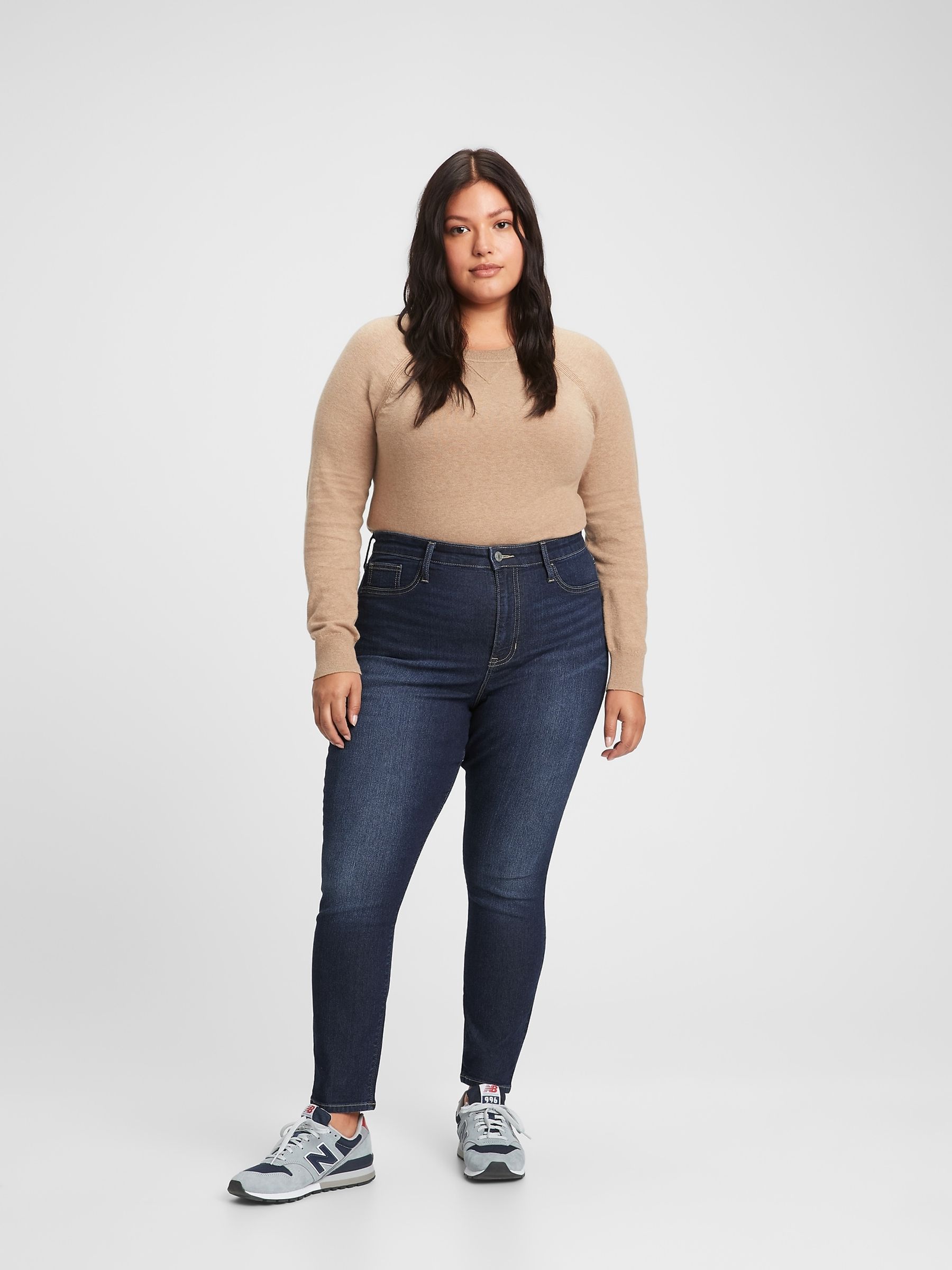 Dark Blue High Waisted Stretch Jeggings - Image 3 of 8