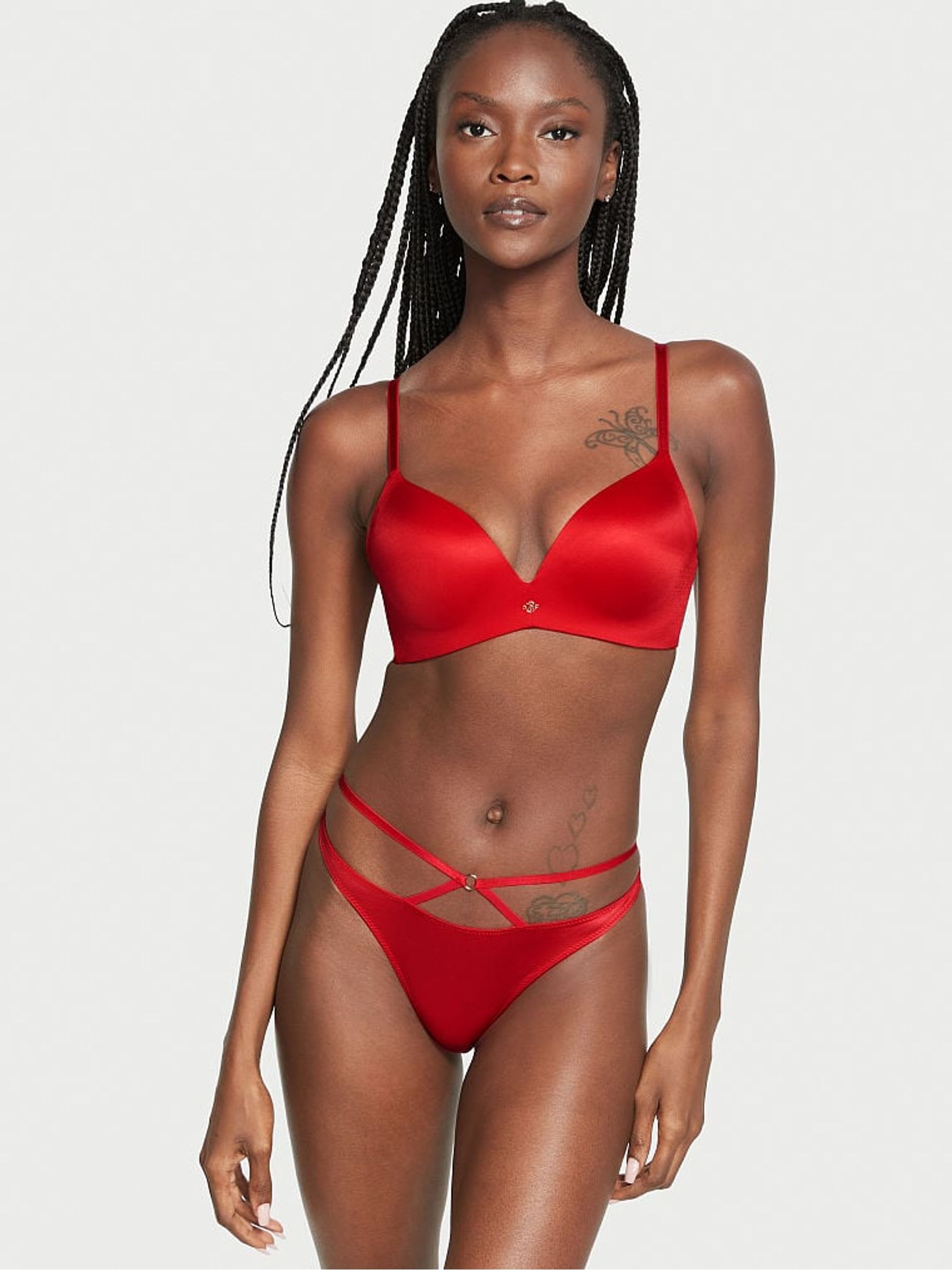 Lipstick Red Smooth Thong Knickers - Image 1 of 4