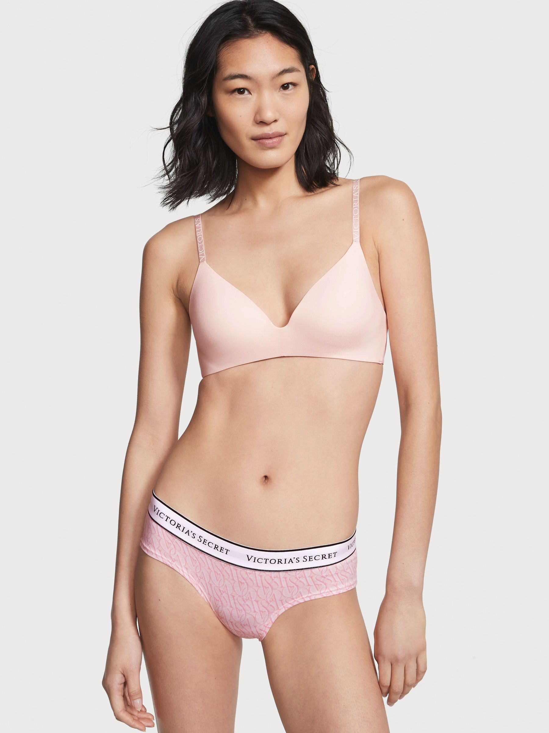 Purest Pink Geo Logo Cheeky Logo Knickers - Image 1 of 3