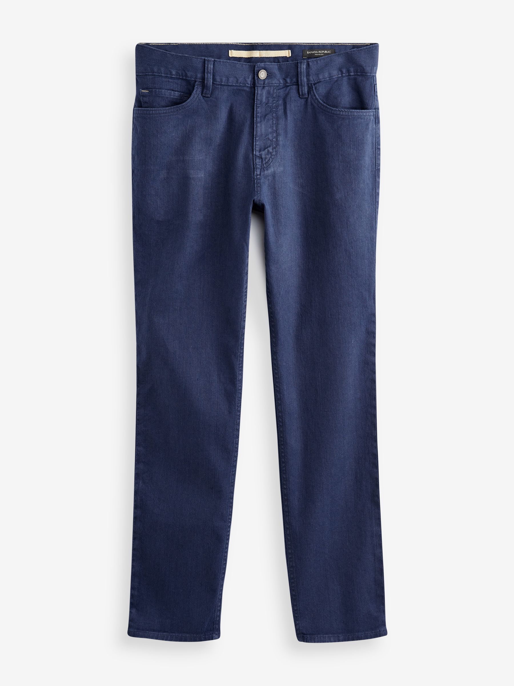 Banana Republic Blue Slim Linen-Cotton Traveler Trousers - Image 4 of 4