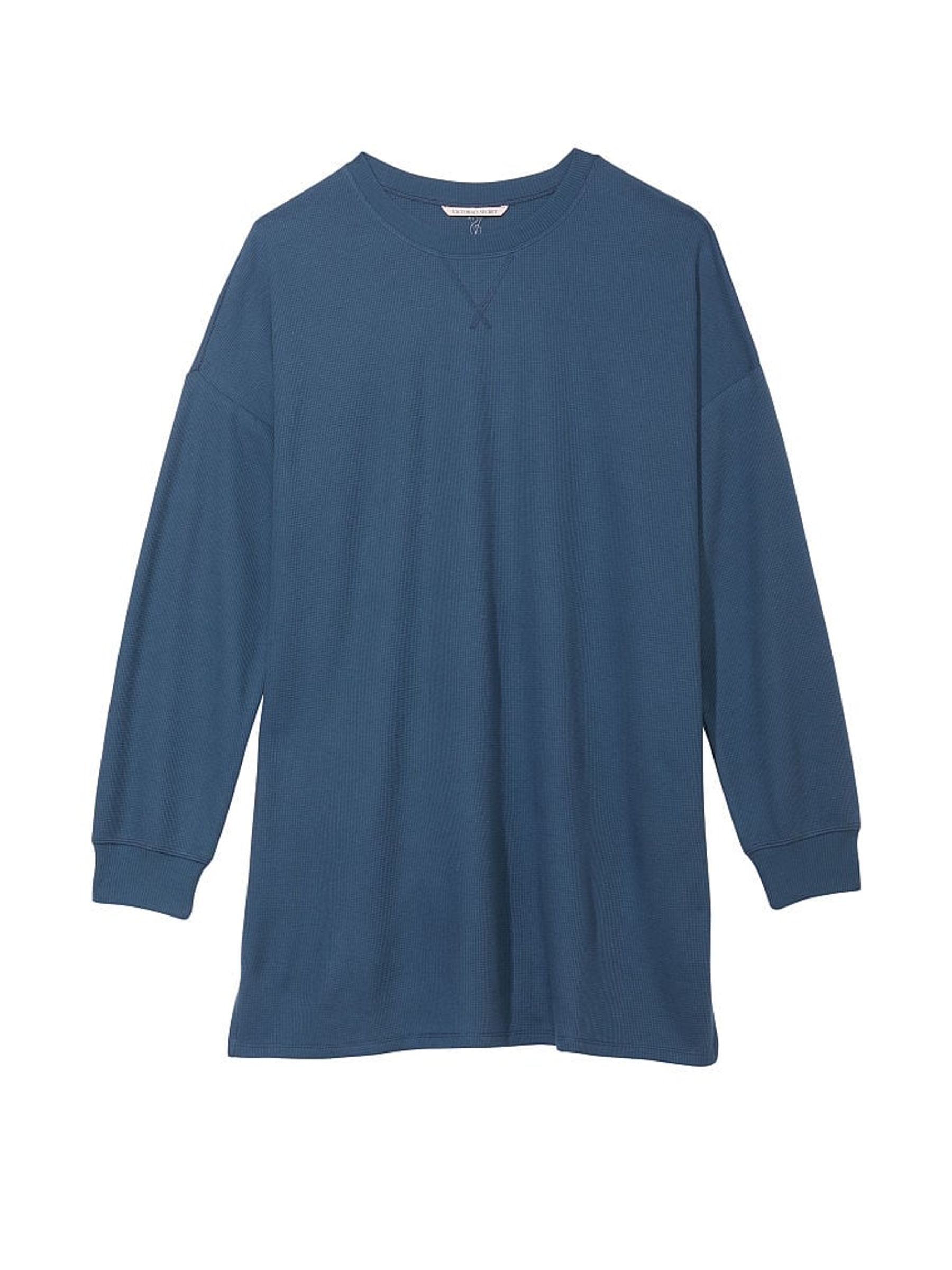 Midnight Sea Blue Waffle Nightie - Image 3 of 3