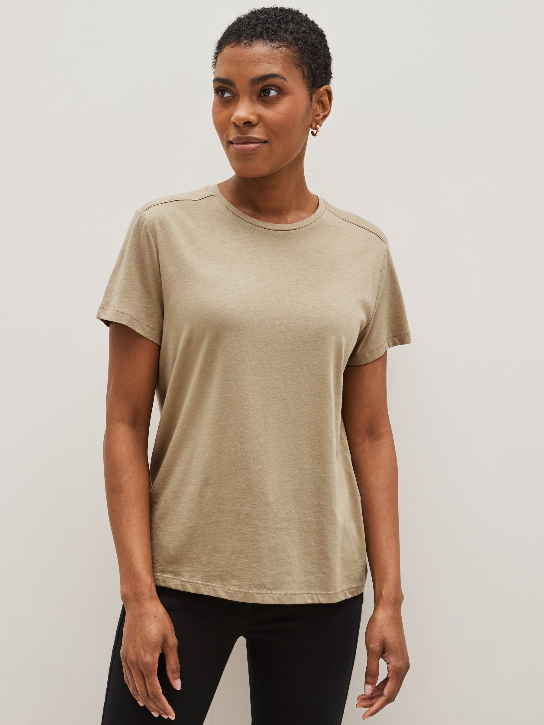 Banana Republic Brown Tissue-Weight Crew-Neck T-Shirt - Image 1 of 4