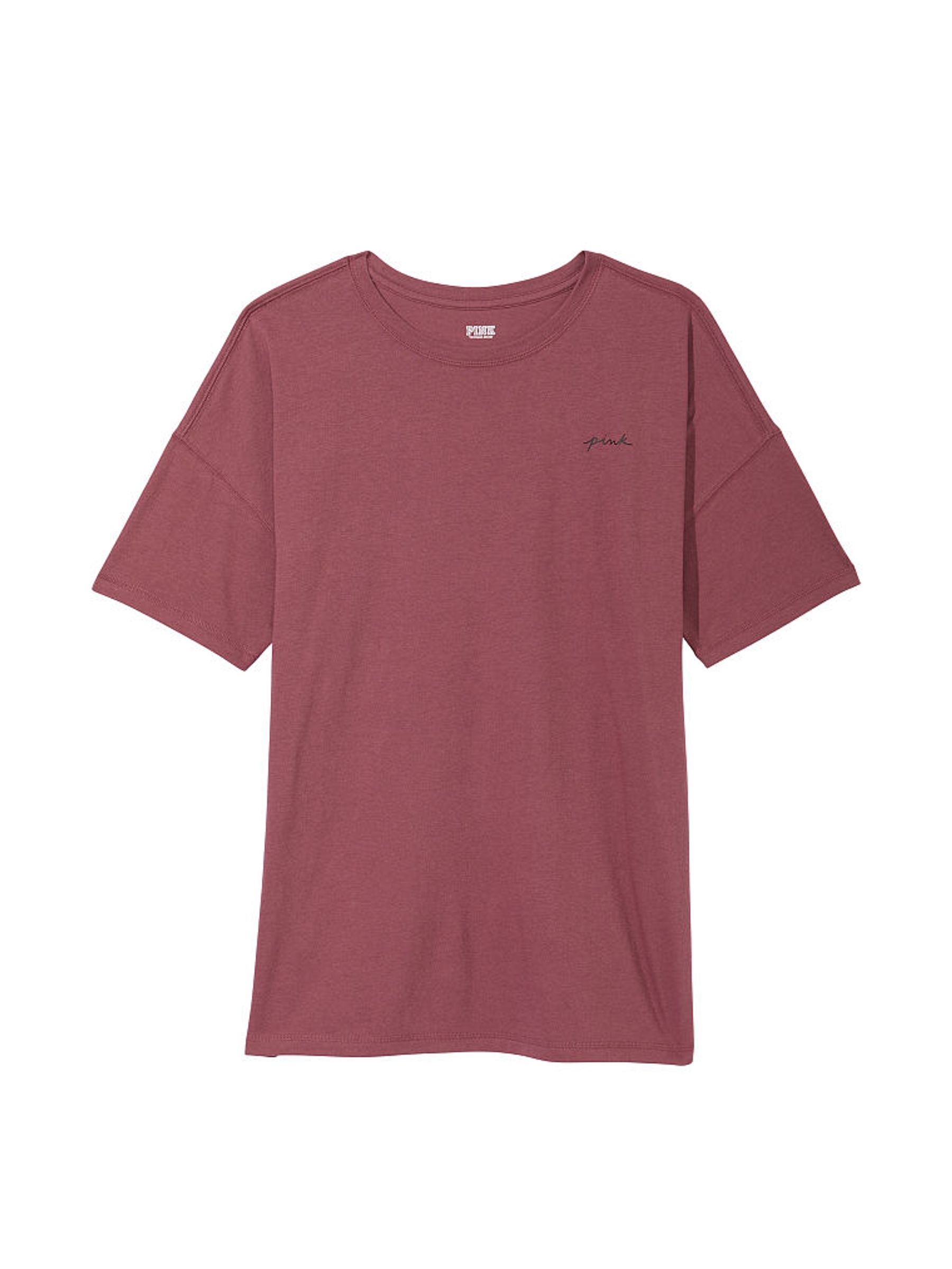 Morning Rose Pink Cotton Oversized Sleep Shirt - Image 4 of 4