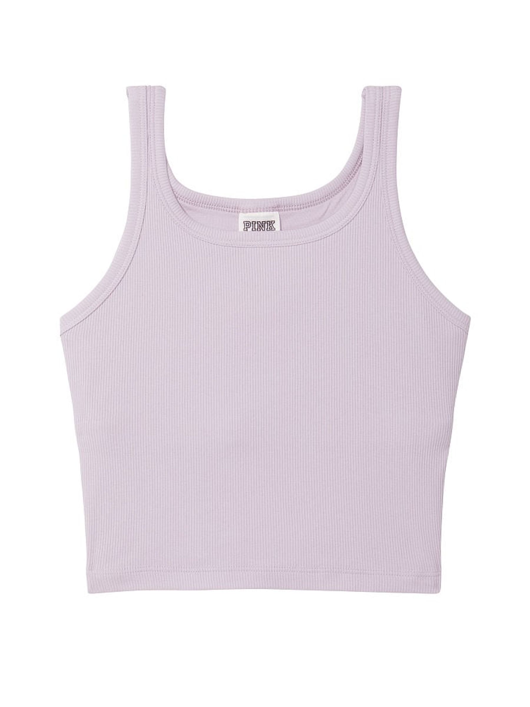 Iris Tint Purple Crop Ribbed Tank Top - Image 3 of 3