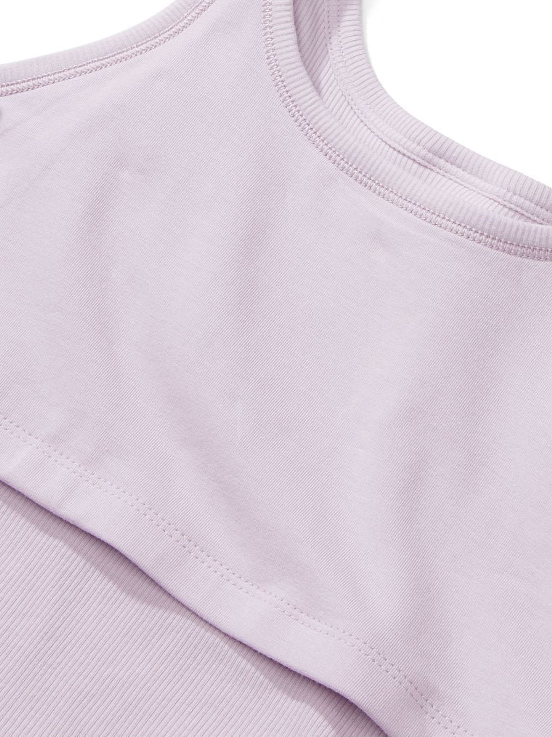 Iris Tint Purple Crop Ribbed Tank Top - Image 4 of 4