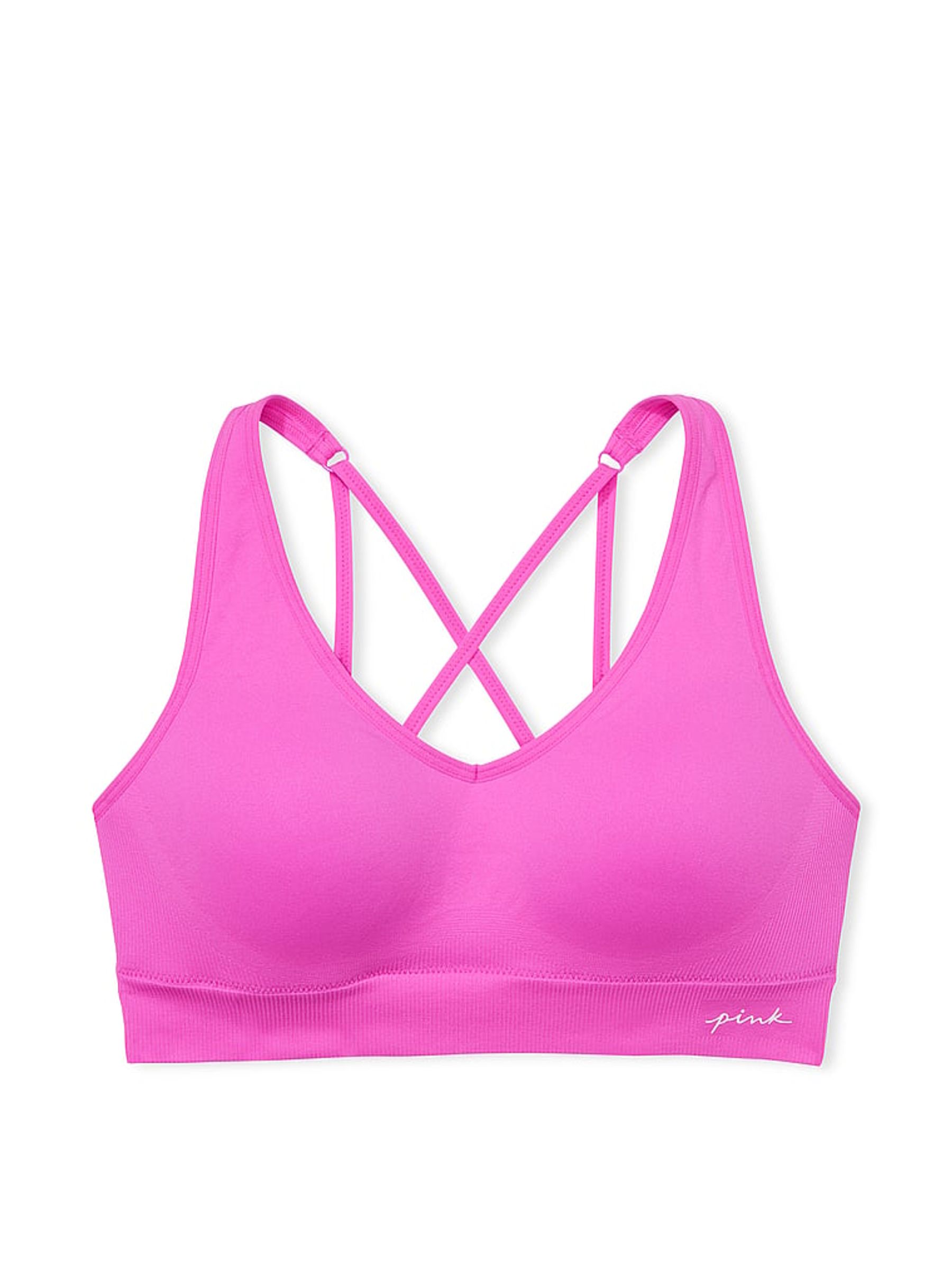 Pink Berry Non Wired Lightly Lined Seamless Air Sports Bra - Image 3 of 3