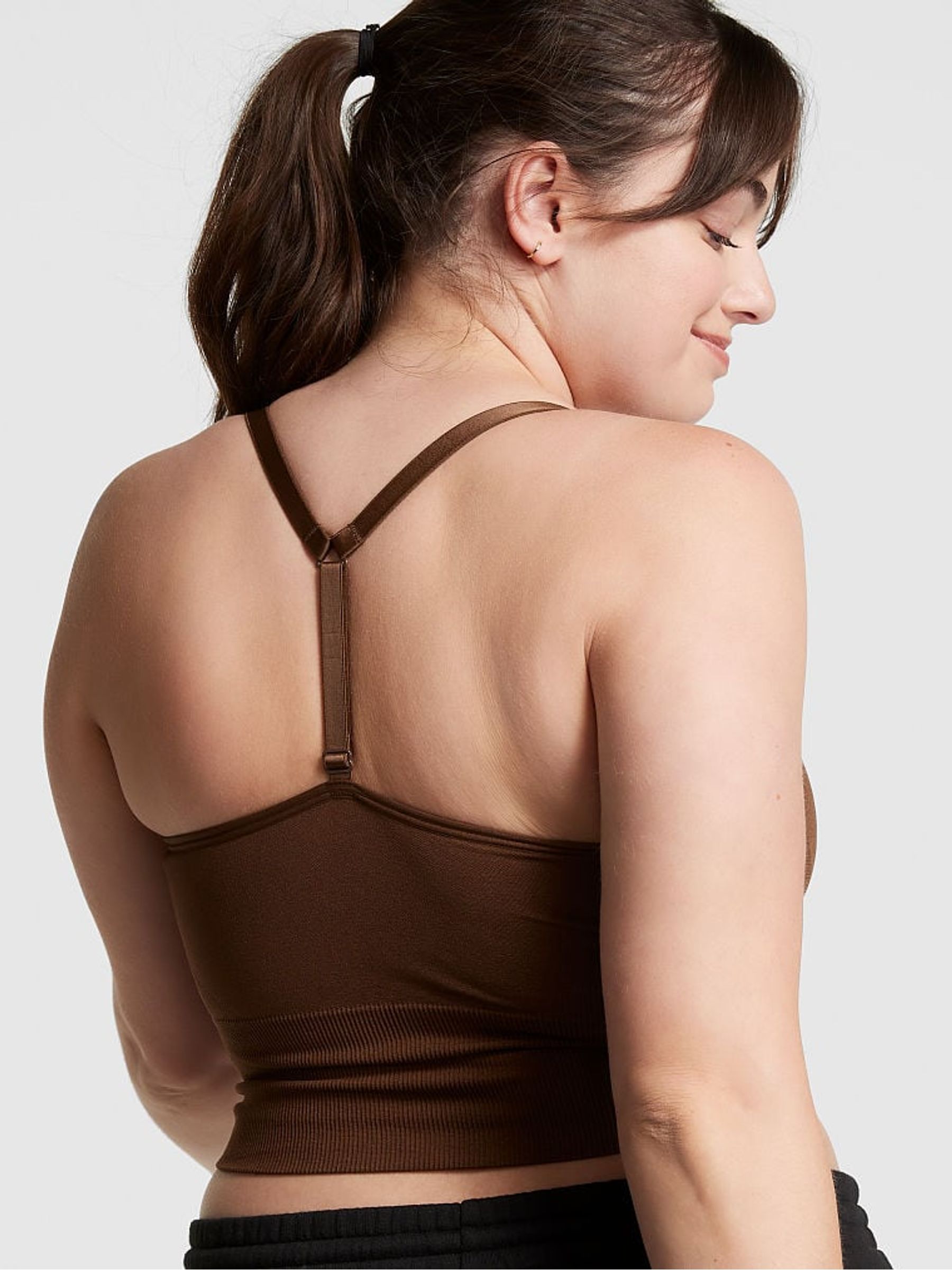 Chocolate Kiss Brown Seamless Air Sports Bra - Image 2 of 4