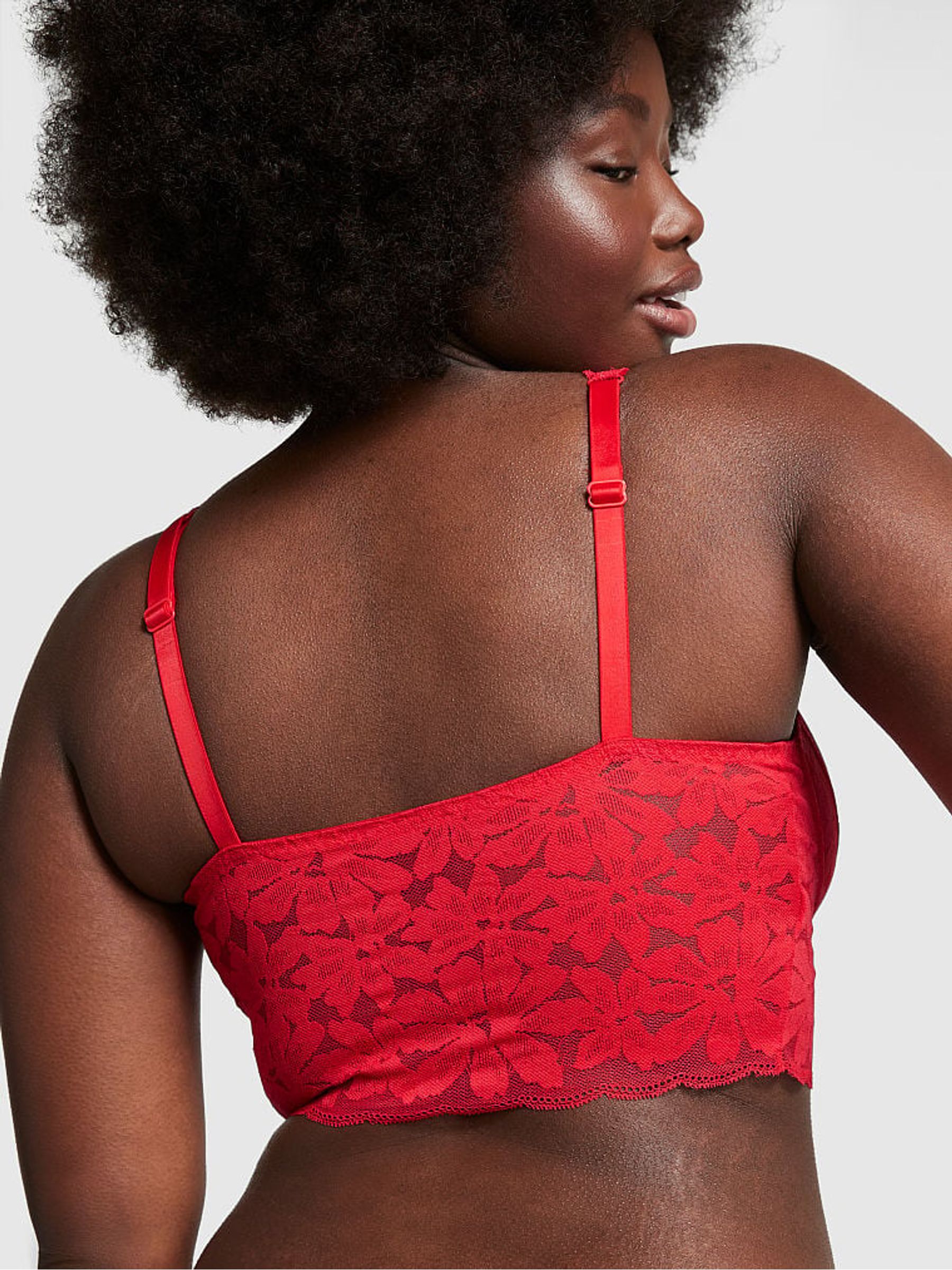 Red Pepper Lace Lightly Lined Plunge Bralette - Image 3 of 4