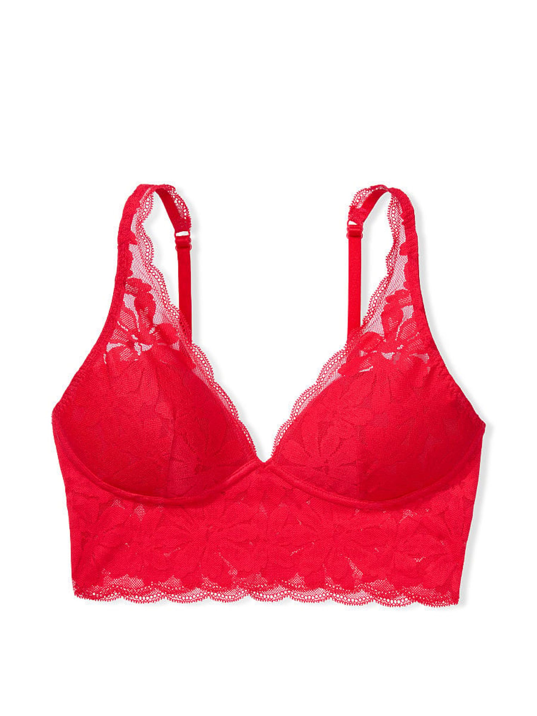 Red Pepper Lace Lightly Lined Plunge Bralette - Image 4 of 4