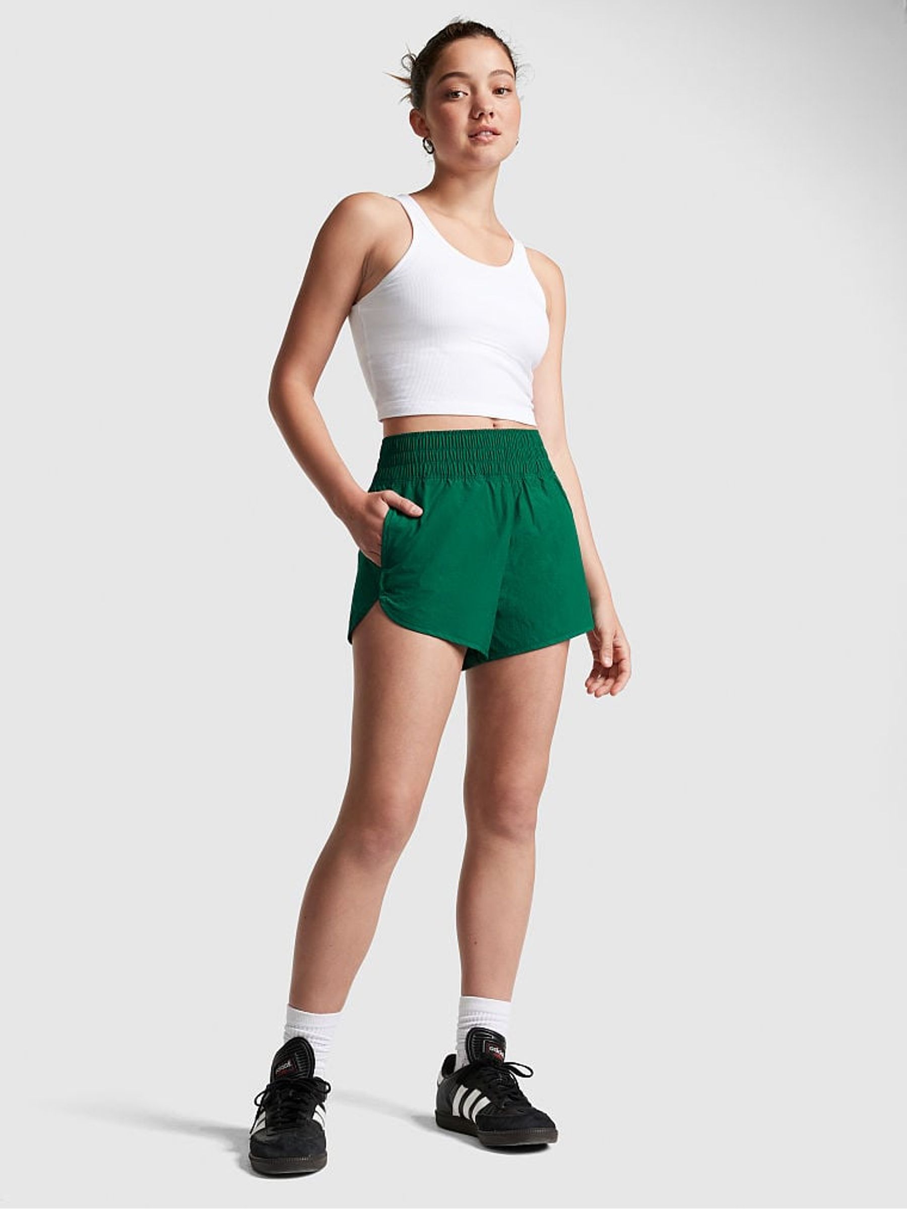 Garnet Green High Waist Running Shorts - Image 2 of 4