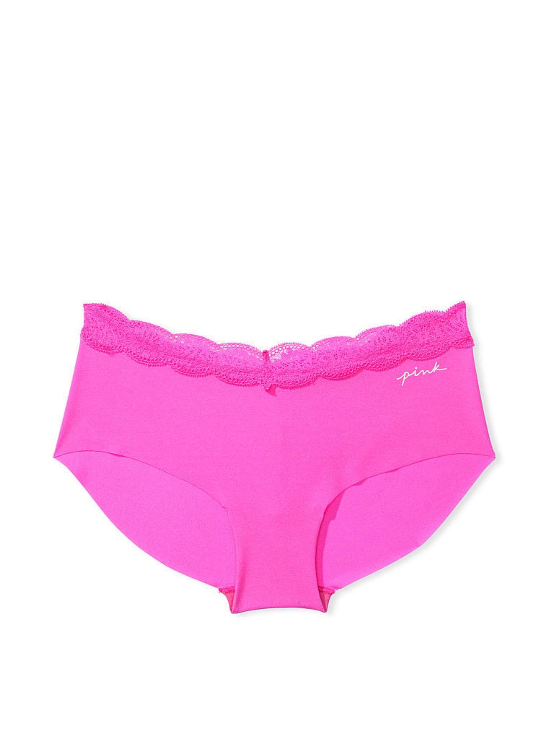 Pink Berry Lace Trim No-Show Hipster Knickers - Image 3 of 3