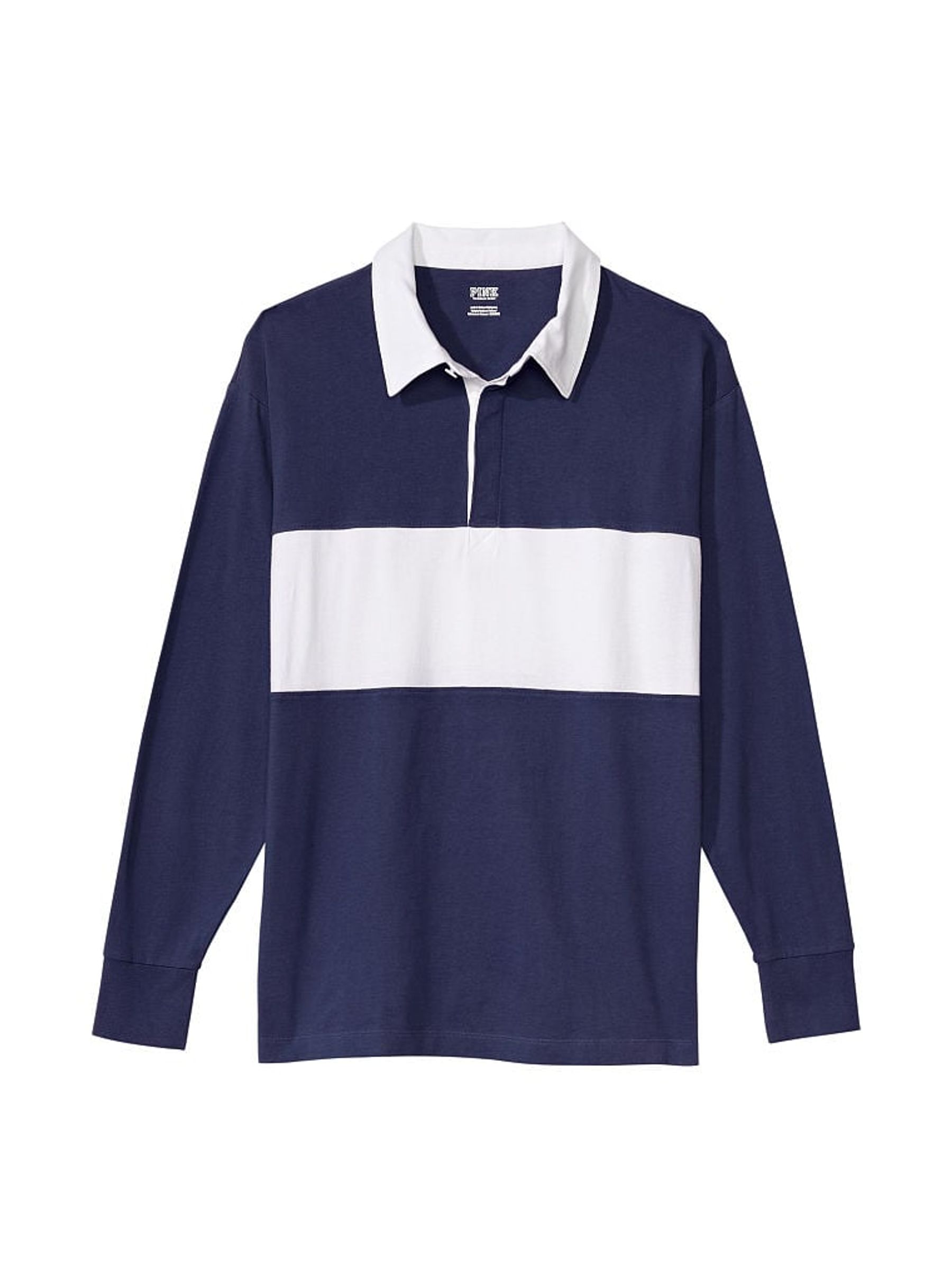 Midnight Navy Blue Long Sleeve Rugby T-Shirt - Image 3 of 3