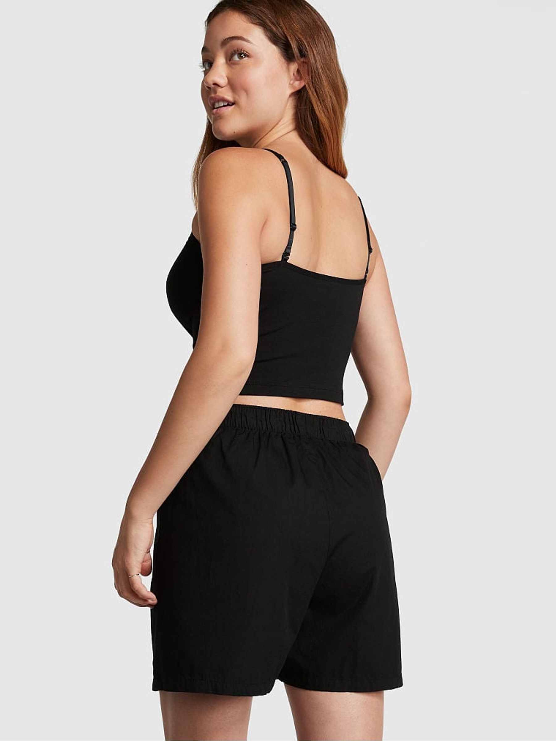 Pure Black Pyjama Boxer Shorts - Image 2 of 3