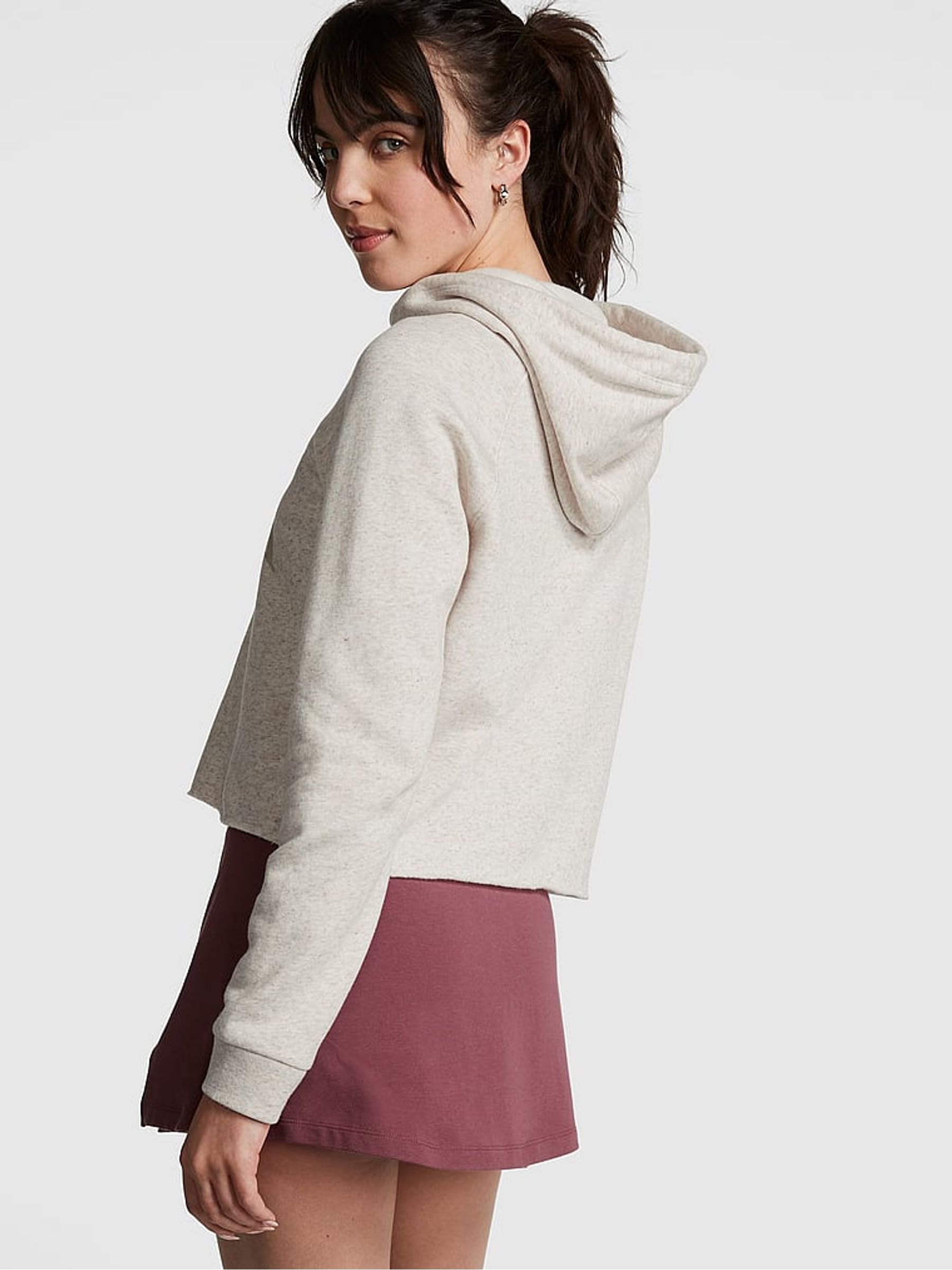 Heather Oatmeal Beige Everyday Fleece Hoodie - Image 2 of 3