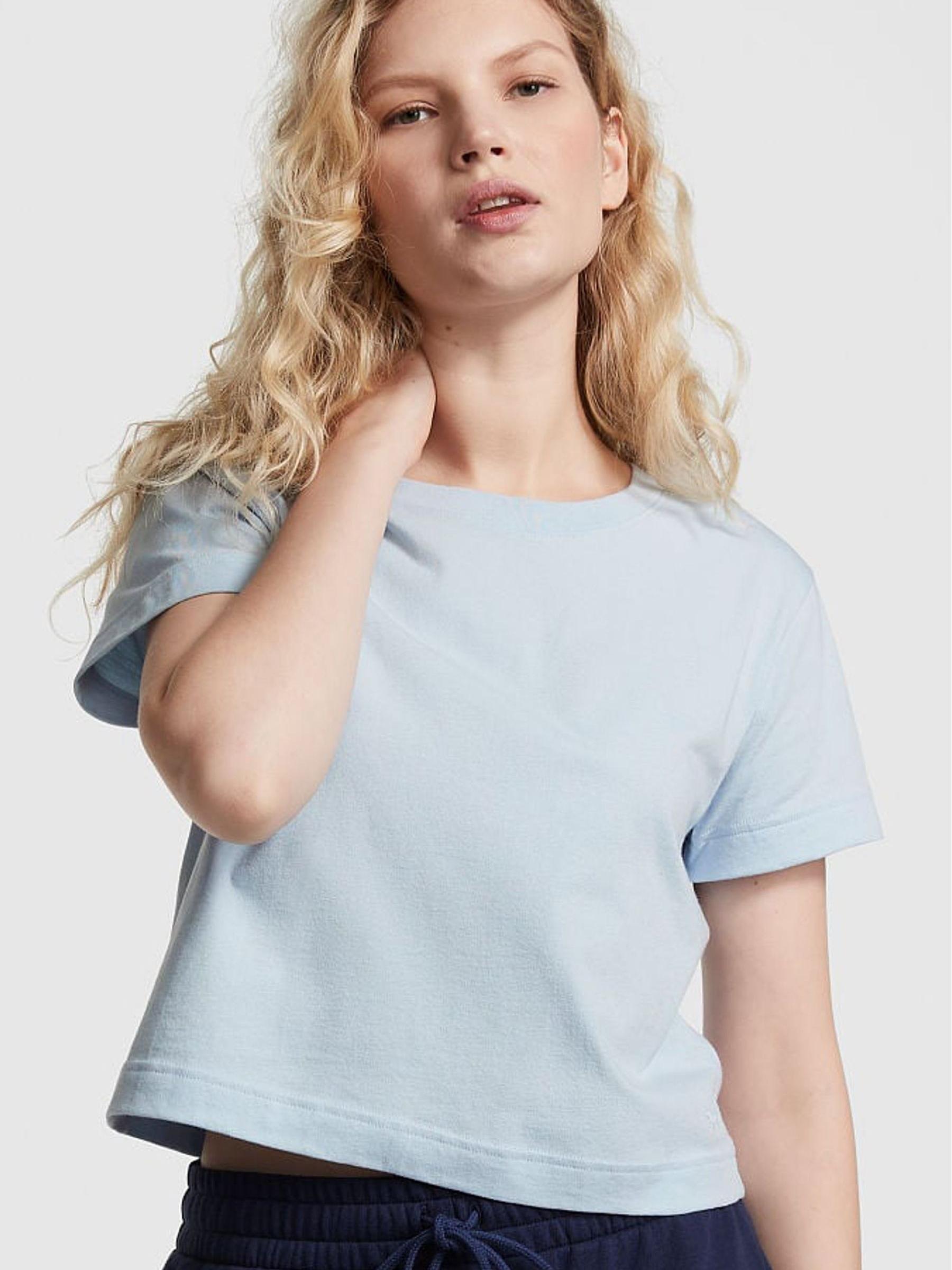 Skyway Blue Short Sleeve Shrunken T-Shirt - Image 1 of 3
