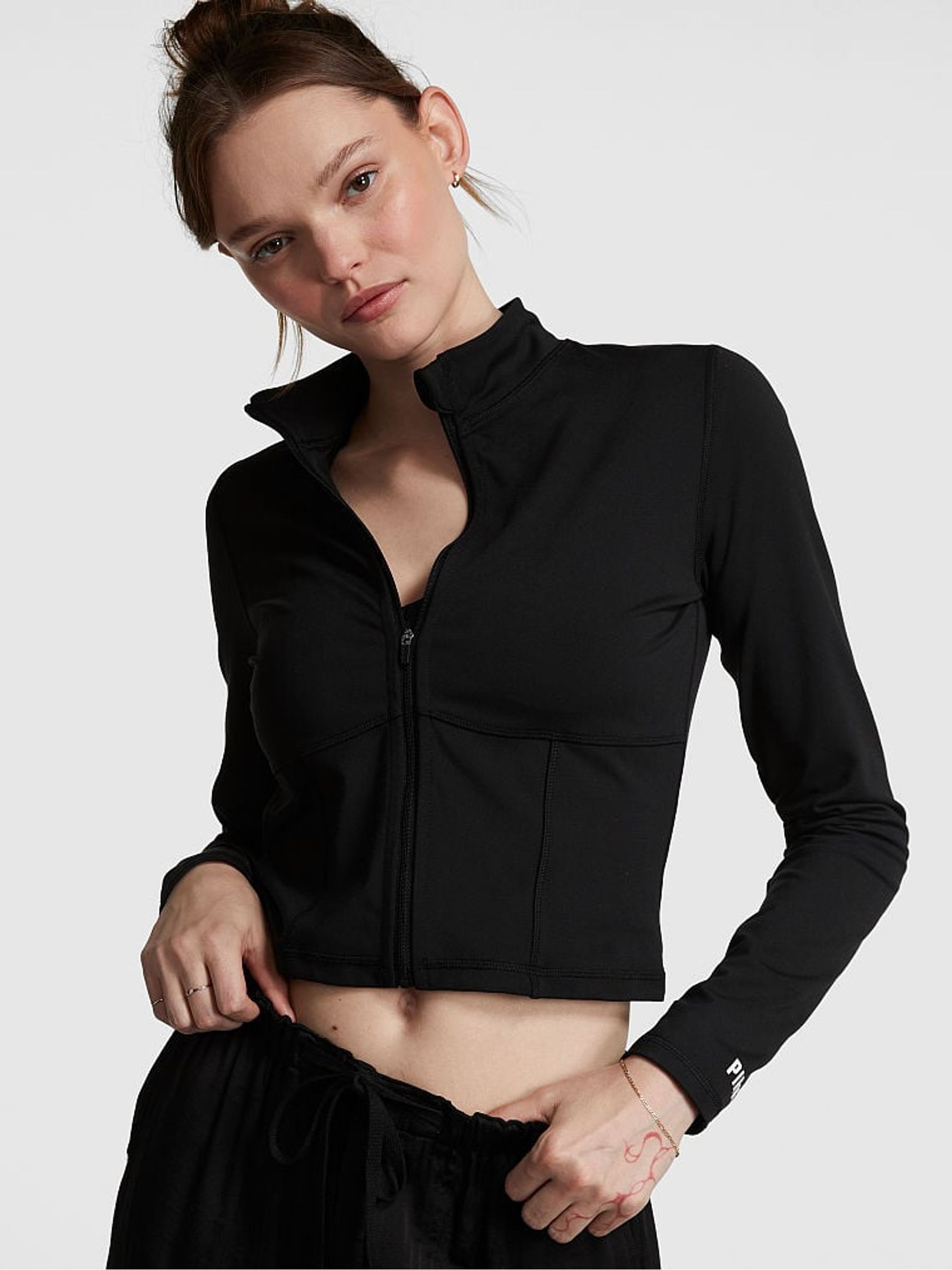 Pure Black Active Full Zip Jacket - Image 1 of 4