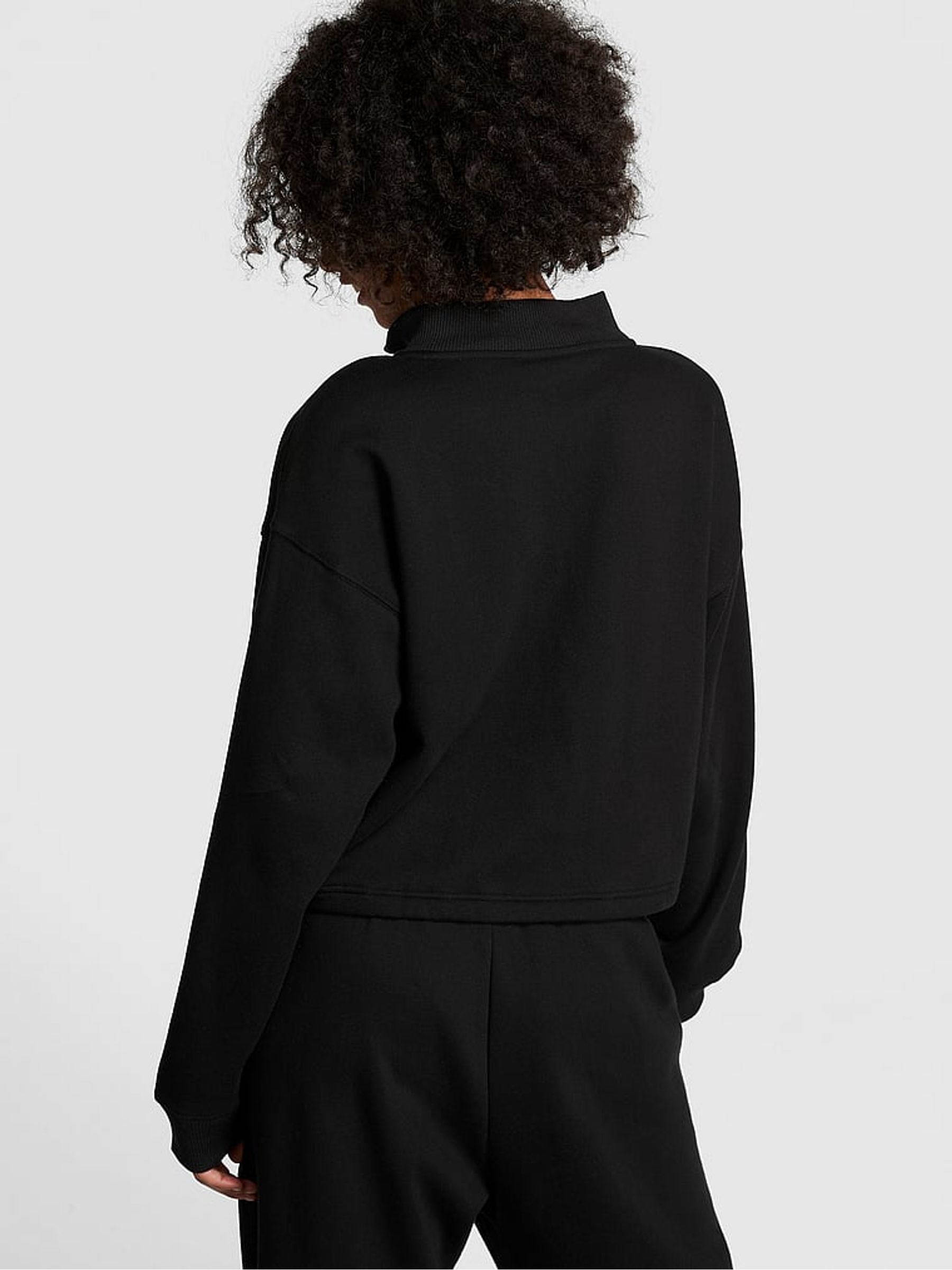 Pure Black Fleece Sweatshirt - Image 2 of 4