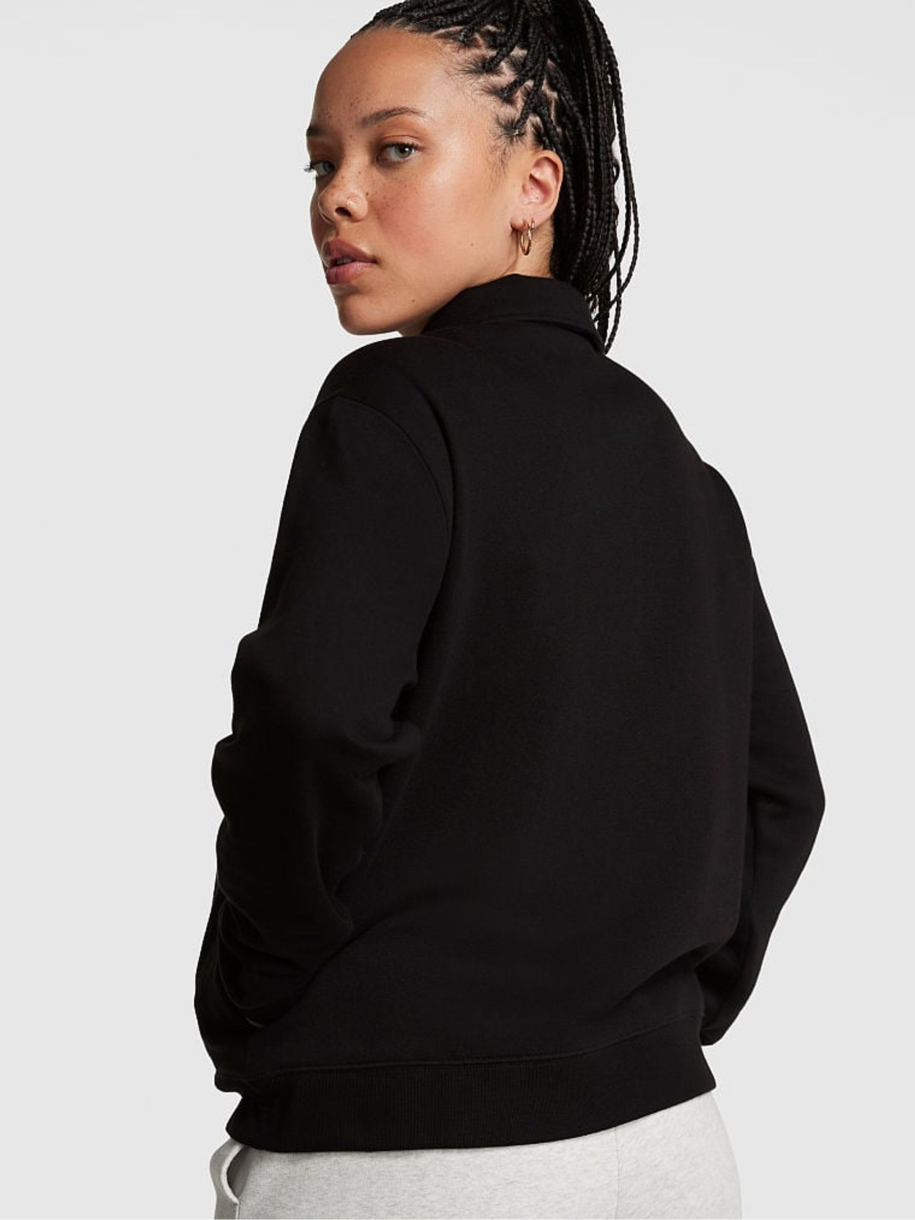 Pure Black Polo Sweatshirt - Image 2 of 3