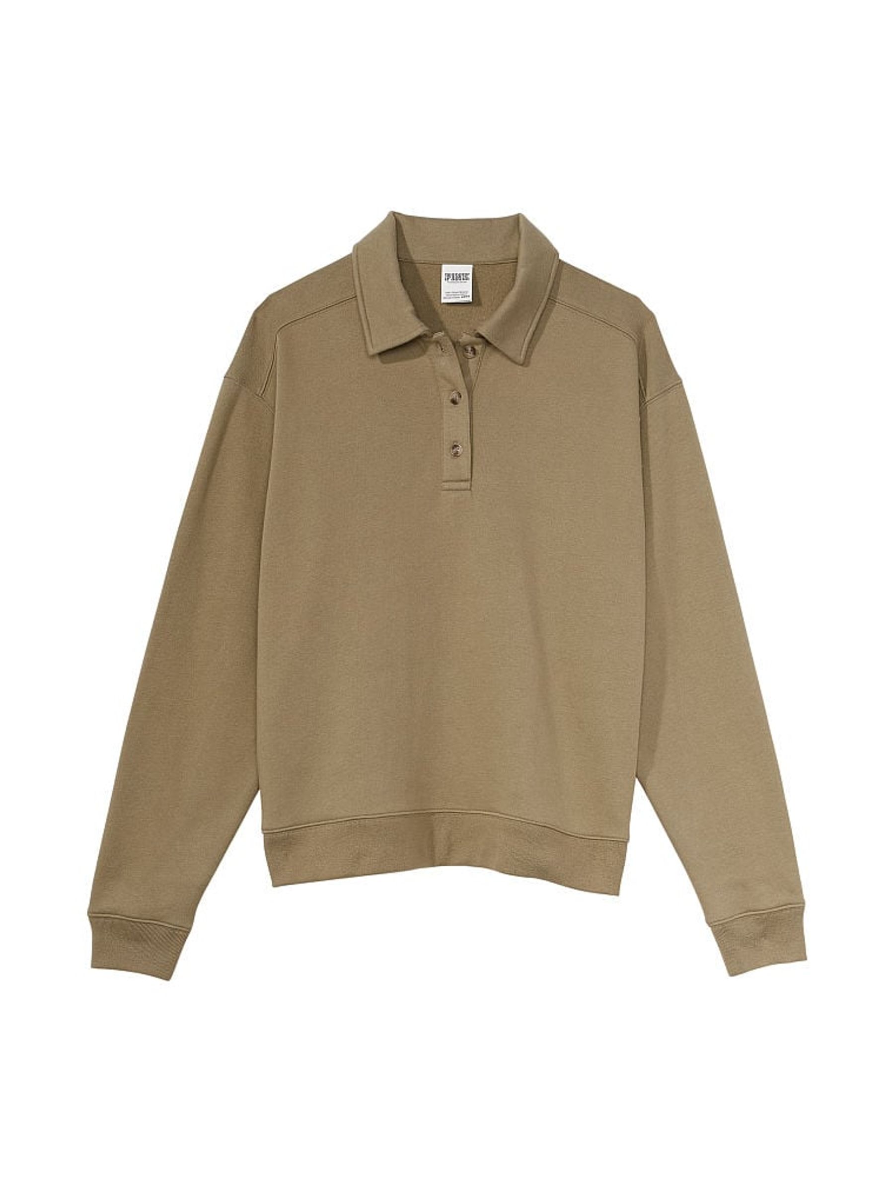 Dusted Olive Green Polo Sweatshirt - Image 3 of 3