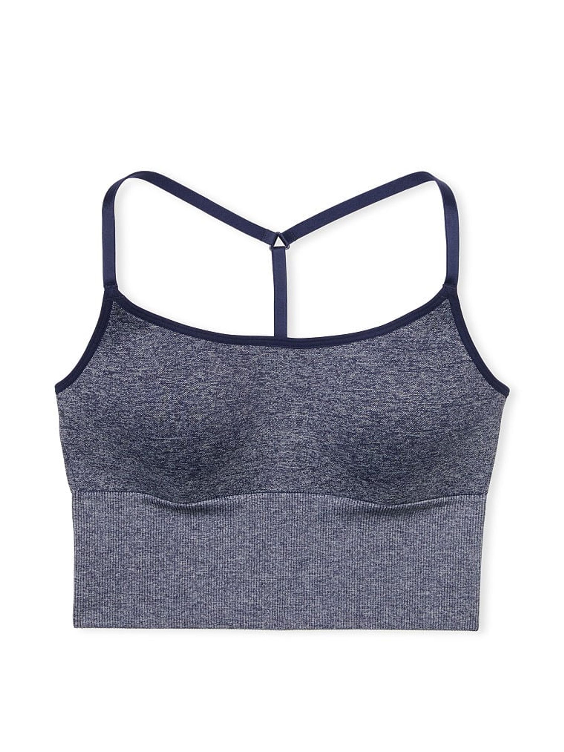 Midnight Navy Marl Blue Seamless Air Sports Bra - Image 4 of 4