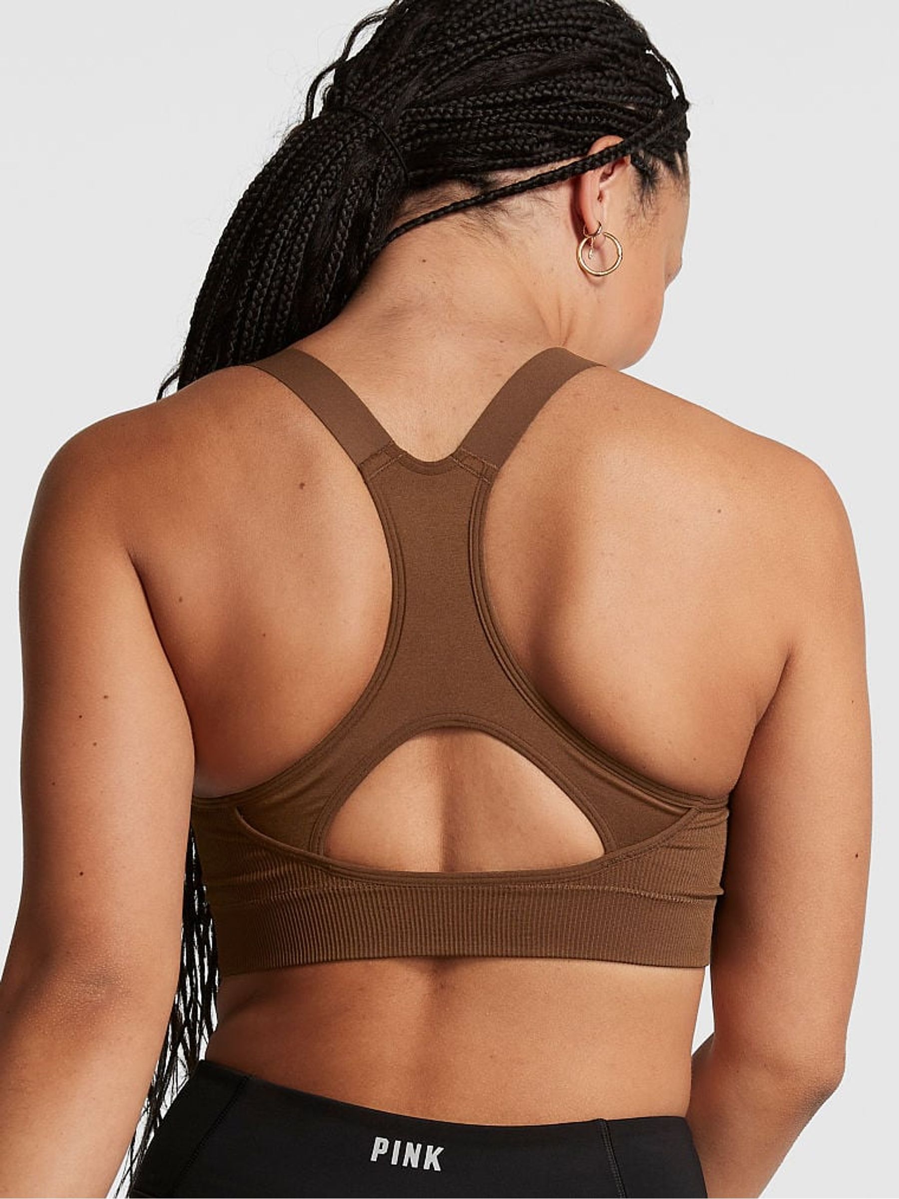 Chocolate Kiss Brown Seamless Air Sports Bra - Image 2 of 4