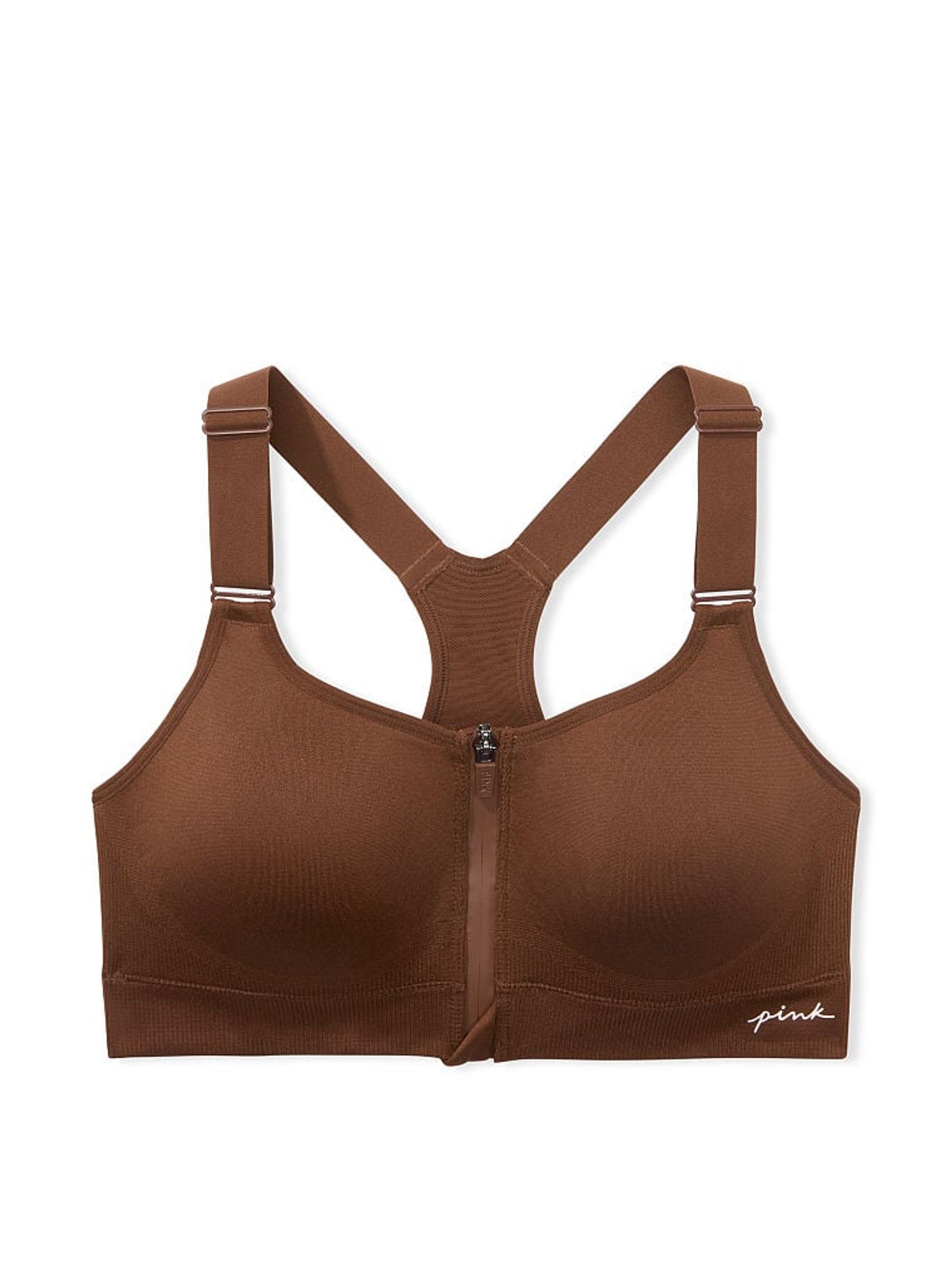Chocolate Kiss Brown Seamless Air Sports Bra - Image 3 of 4