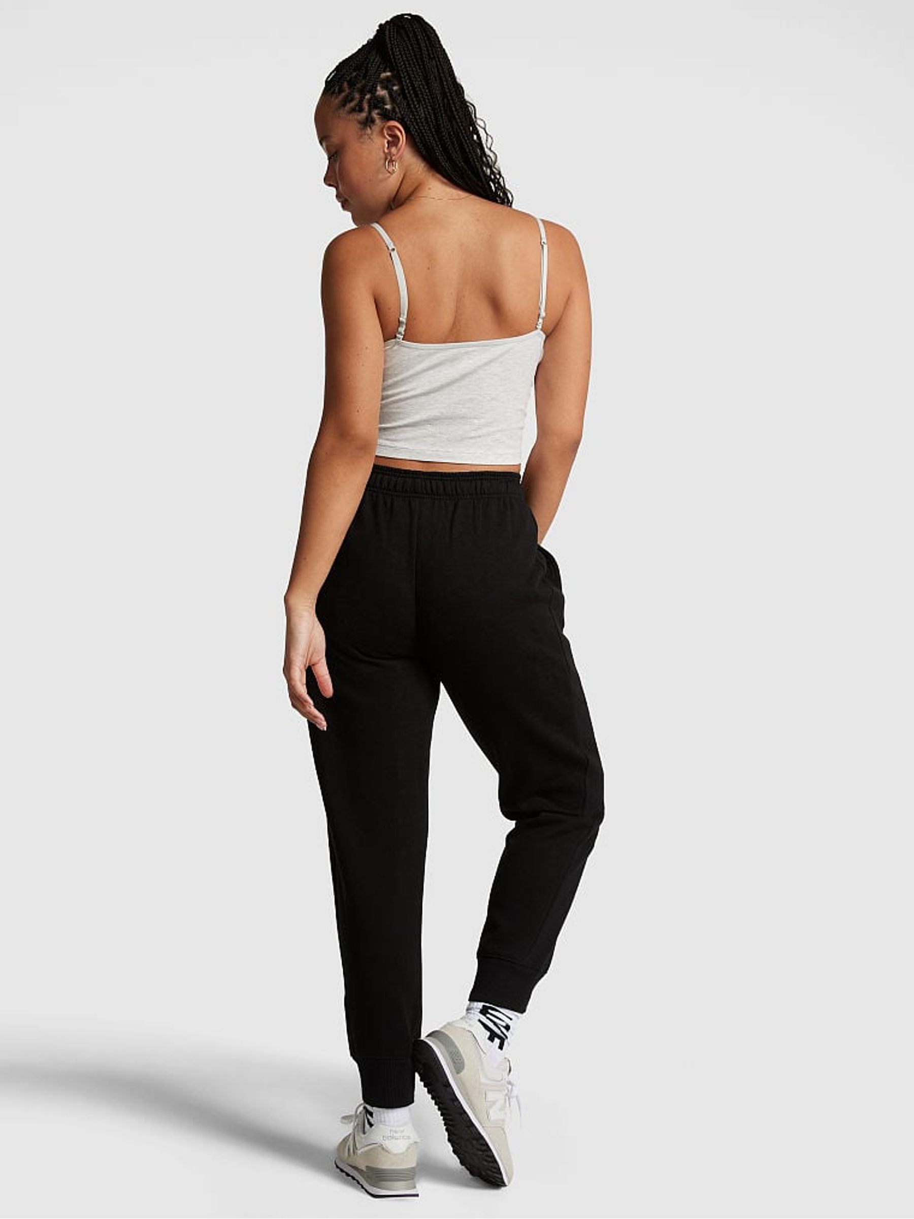 Pure Black Fleece Jogger - Image 2 of 4